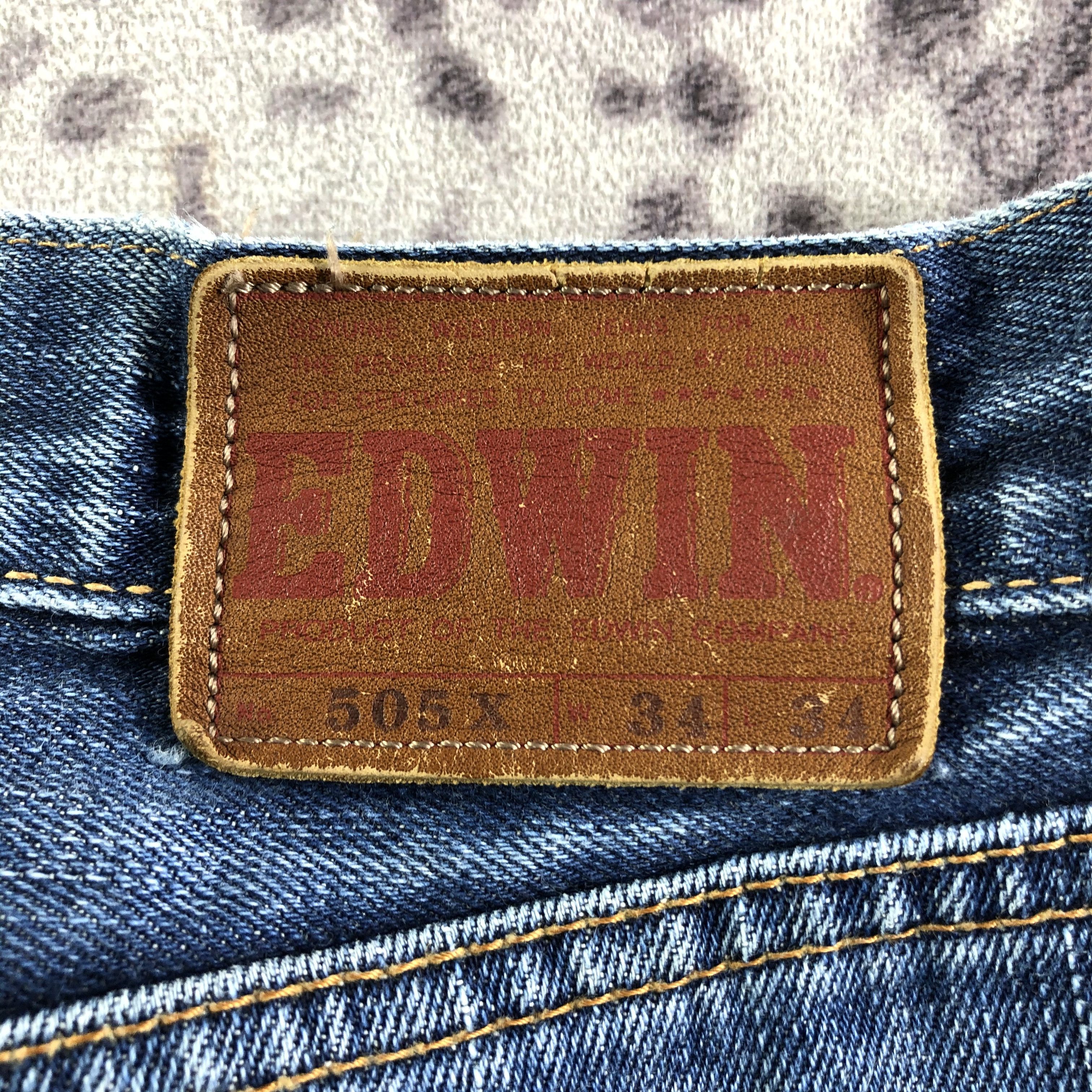 Edwin Vintage Blue Wash Edwin 505 Selvedge Jeans-JM3611 Size US 35 - 7 Thumbnail