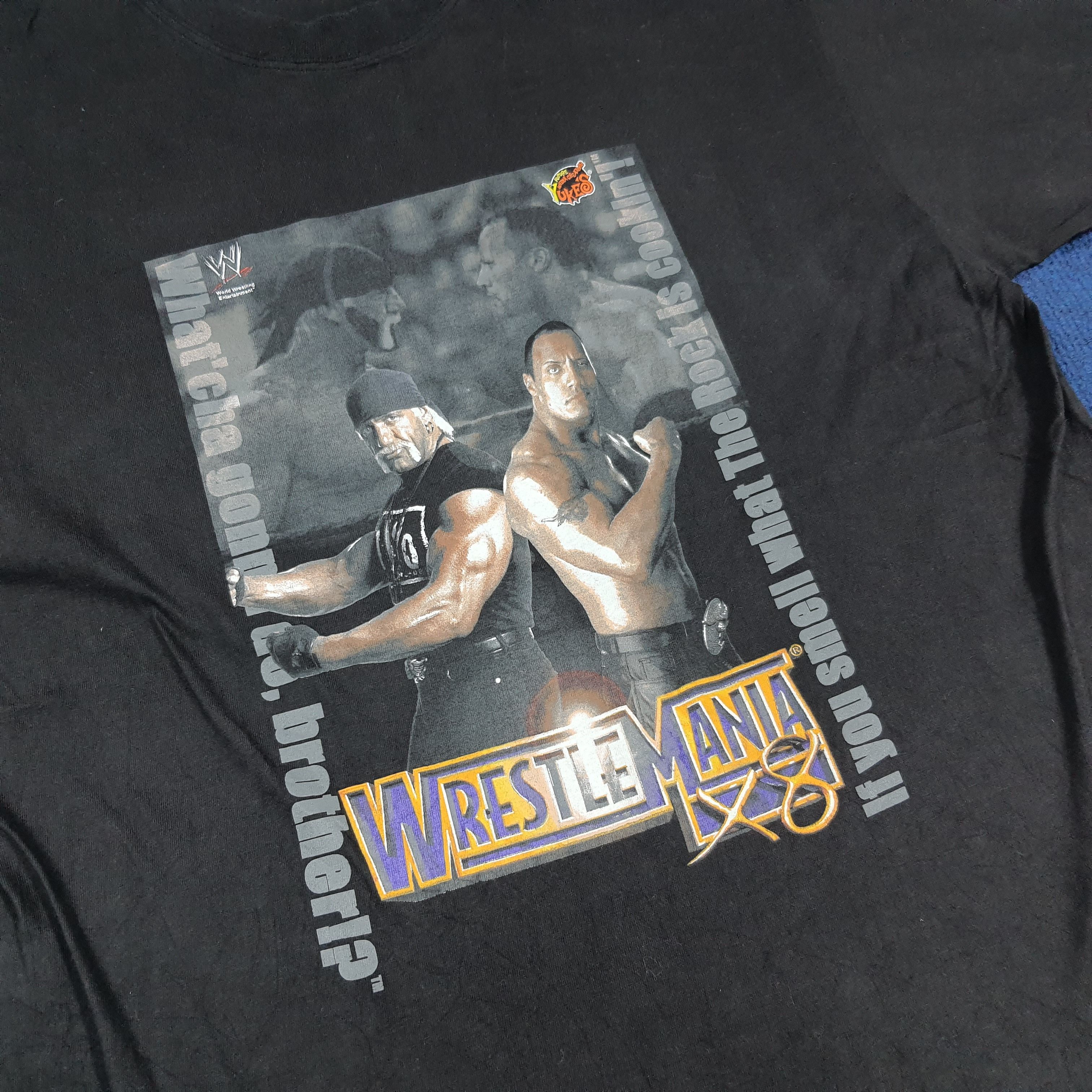 WWE Vintage Wrestle Mania The Rock Hulk Hogan Tshirt C294N30 Size US M / EU 48-50 / 2 - 2 Thumbnail