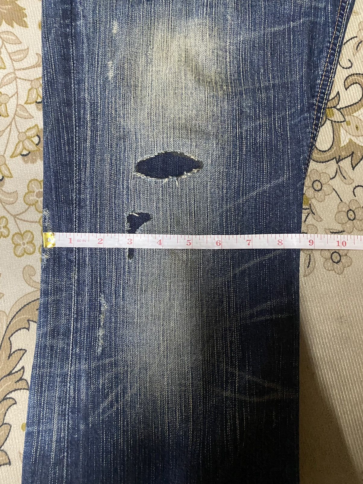 If Six Was Nine Japanese Brand Liberto Xxx Flare Distressed Denim Size US 33 - 21 Thumbnail