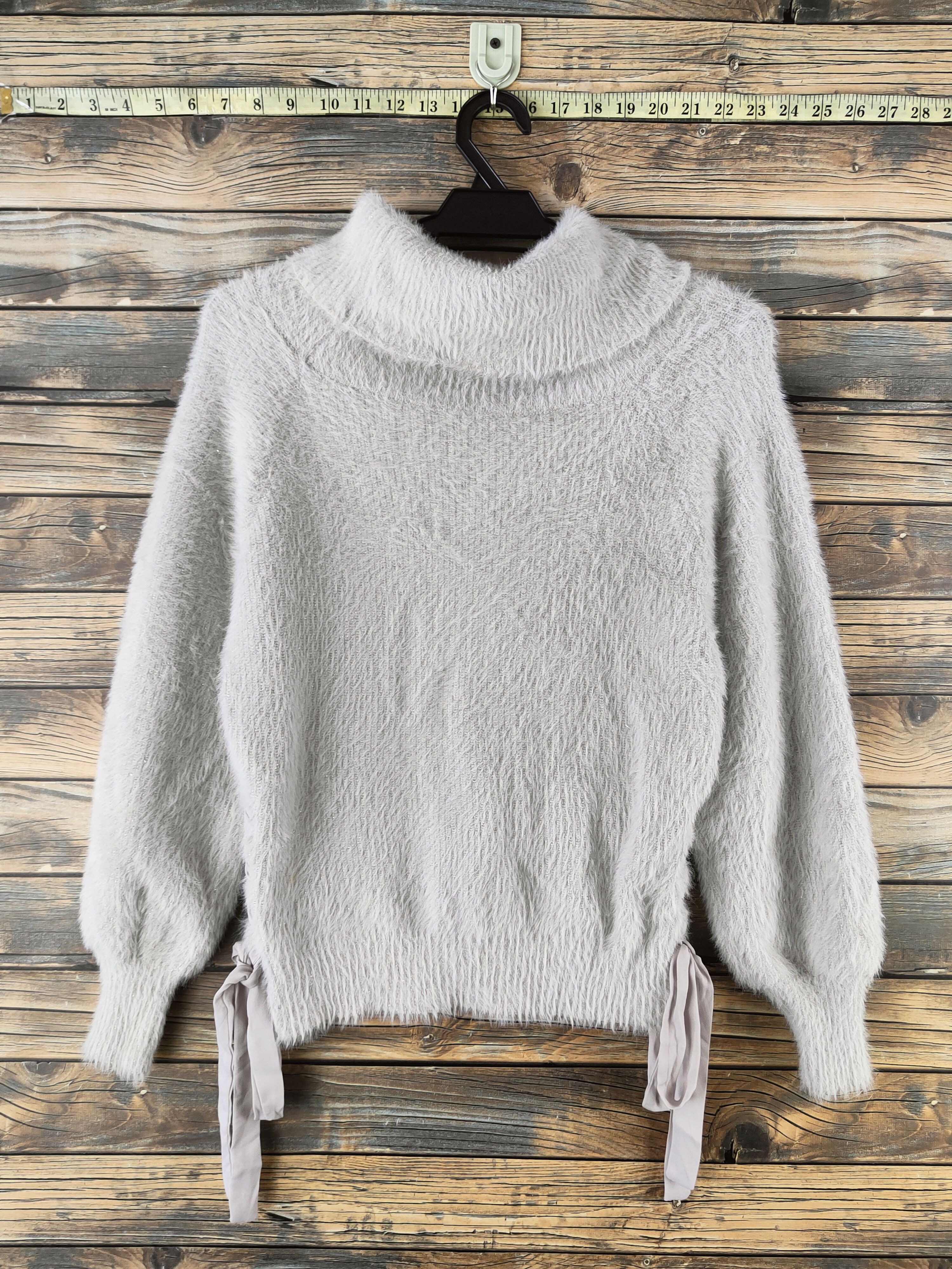 Japanese Brand DL Axes Femme Gray Fur shaggy Mohair Knitwear #46-993 Size M / US 6-8 / IT 42-44 - 7 Thumbnail