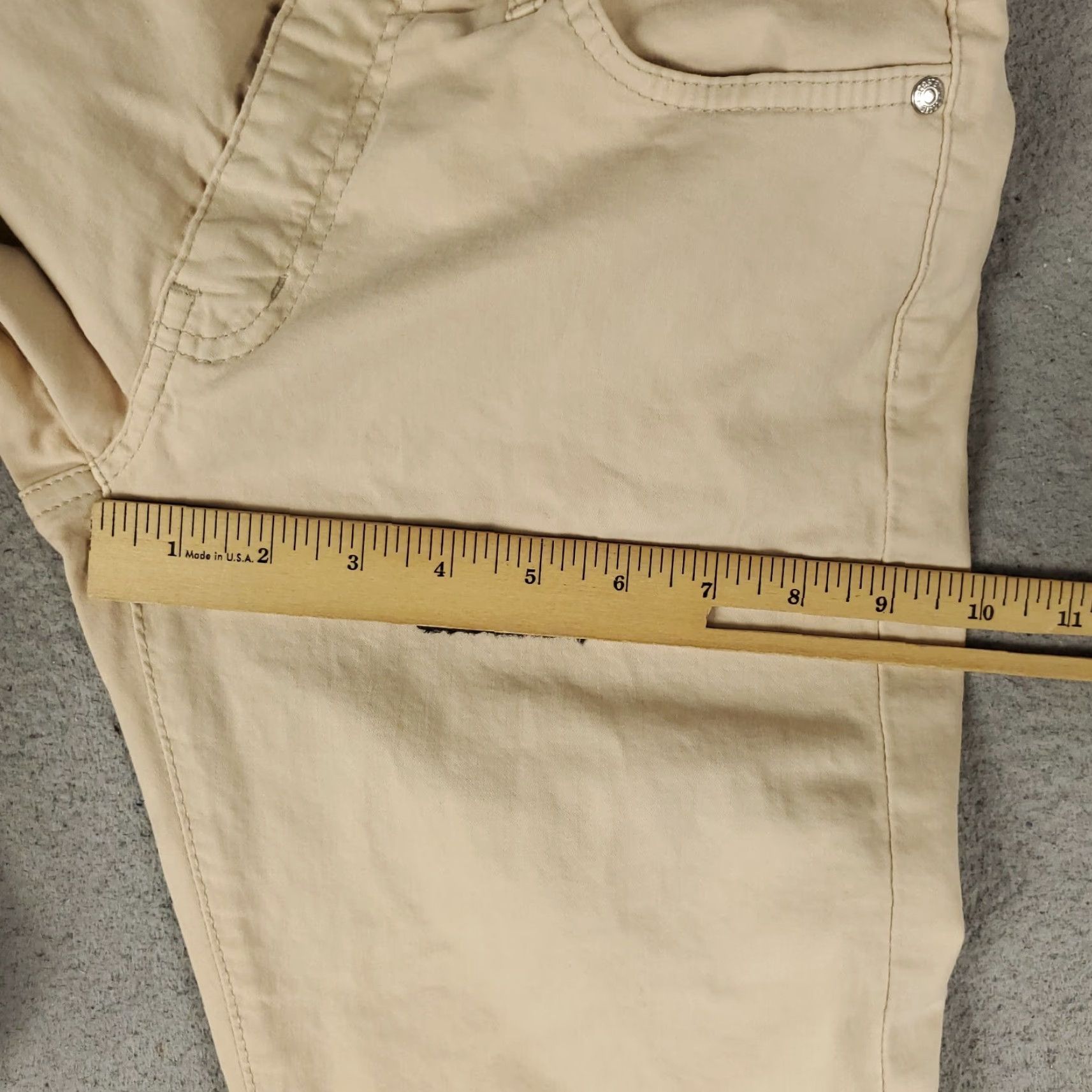 Lacoste Lacoste Jeans Womens Bootcut Denim Pants Size 28 Beige Regular Fit 5-Pocket Size 28" / US 6 / IT 42 - 7 Thumbnail