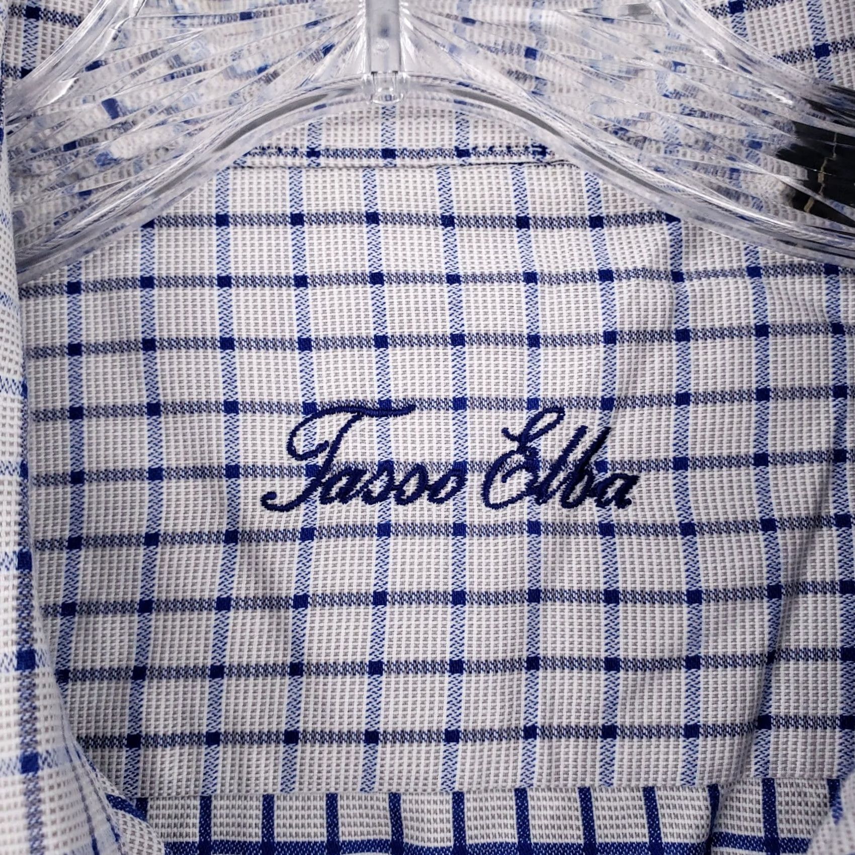 Tasso Elba Tasso Elba Shirt XL Blue Plaid Short Sleeve Button Up Extra Large Oxford Pocket Size US XL / EU 56 / 4 - 7 Thumbnail
