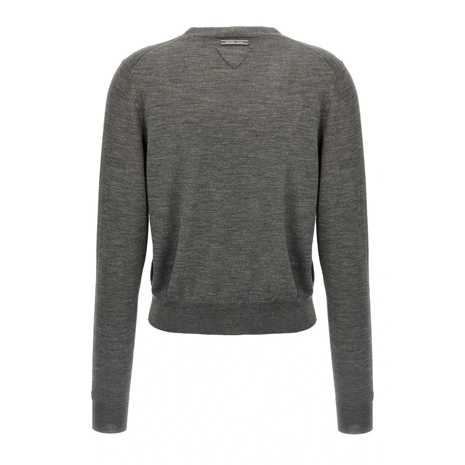 Prada PRADA Gray Wool Cardigan New & Authentic (Women's size:IT 42 Size M / US 6-8 / IT 42-44 - 2 Thumbnail