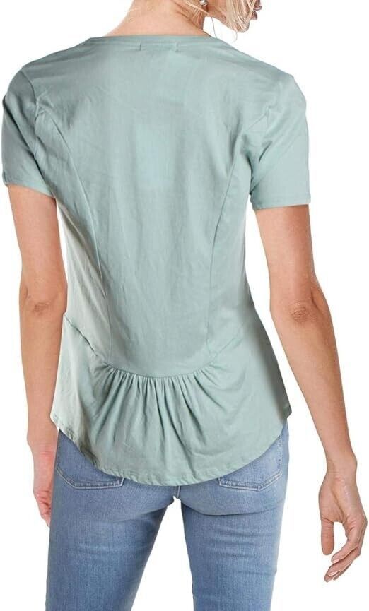 Joe's Joe's Collection Peggy Peplum Ruffled Hem Top Dusty Blue M Size M / US 6-8 / IT 42-44 - 2 Thumbnail