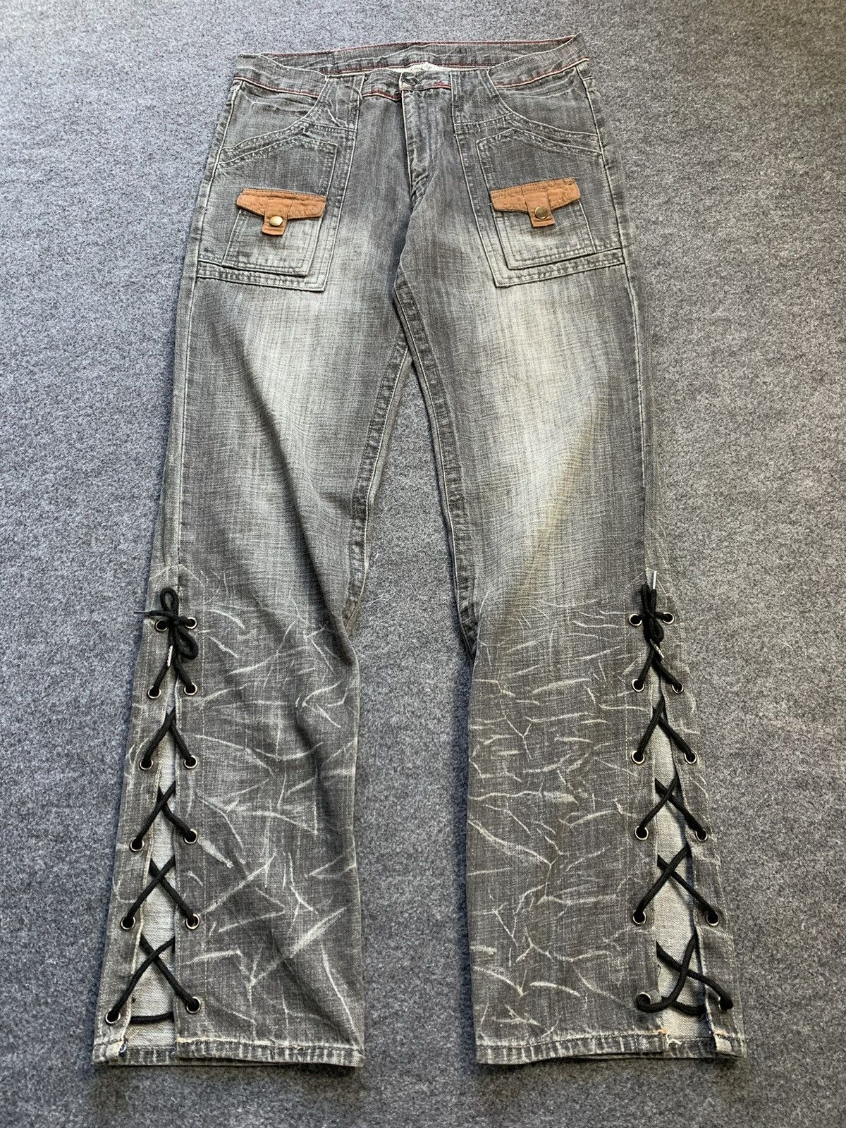 If Six Was Nine × Japanese Brand Flare laces up solberry japanese brand pant Size US 32 / EU 48 - 1 Thumbnail