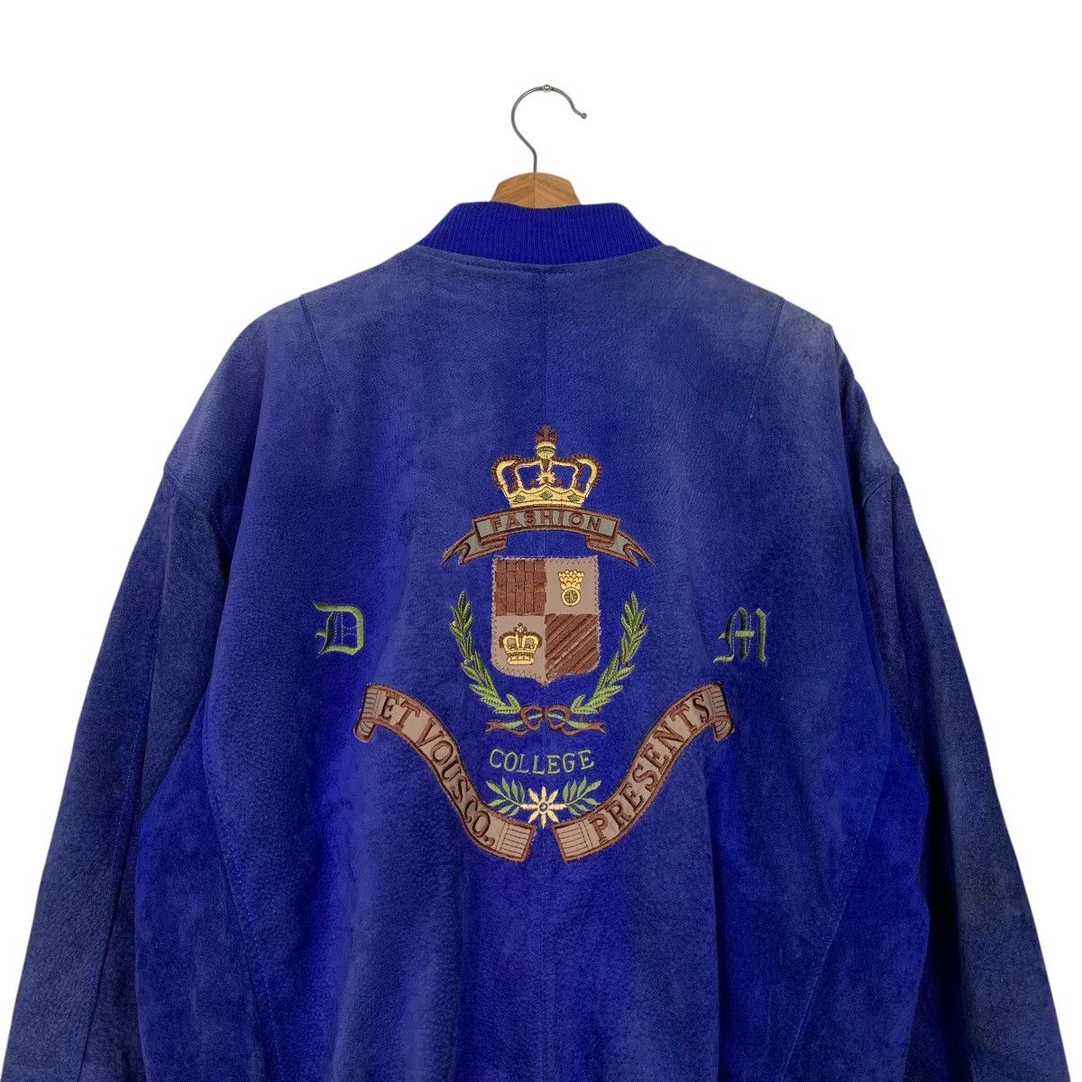 Vintage PORCHE DESIGN Big Logo Blue Bomber Jacket #2516-C114 Size US L / EU 52-54 / 3 - 2 Thumbnail