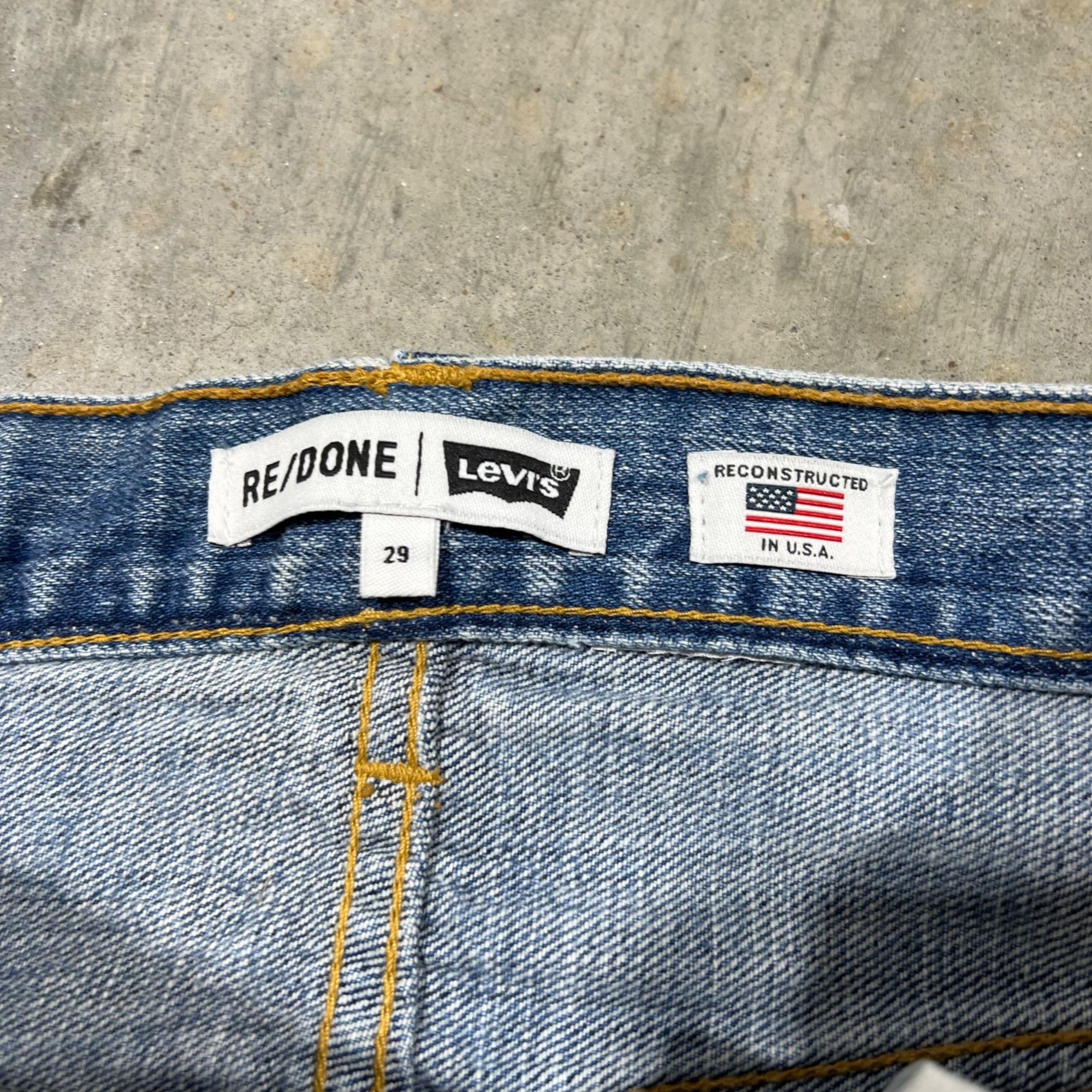 Levi's × RE/DONE $395 NWT RE/DONE x LEVI'S 90s INDIGO JEANS SZ 29 Size 29" - 5 Thumbnail
