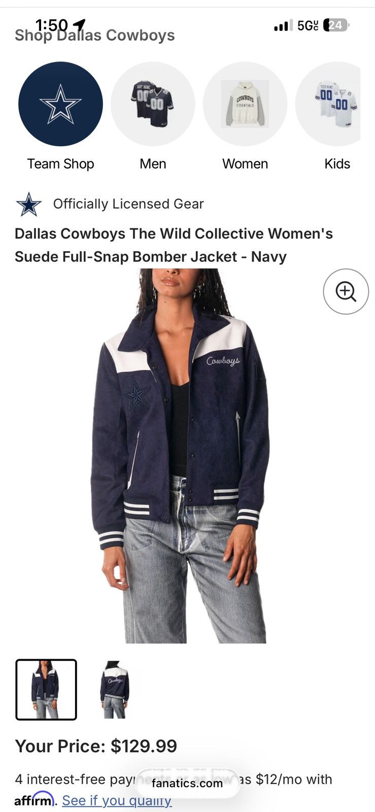 Other Women’s The Wild Collective Dallas Cowboys bomber jacket Size M / US 6-8 / IT 42-44 - 6 Thumbnail