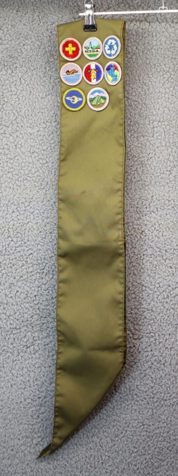 Other Vtg Boy Scouts Merit Badge Sash 8 Merit Badges BSA Cooking Size ONE SIZE - 2 Thumbnail