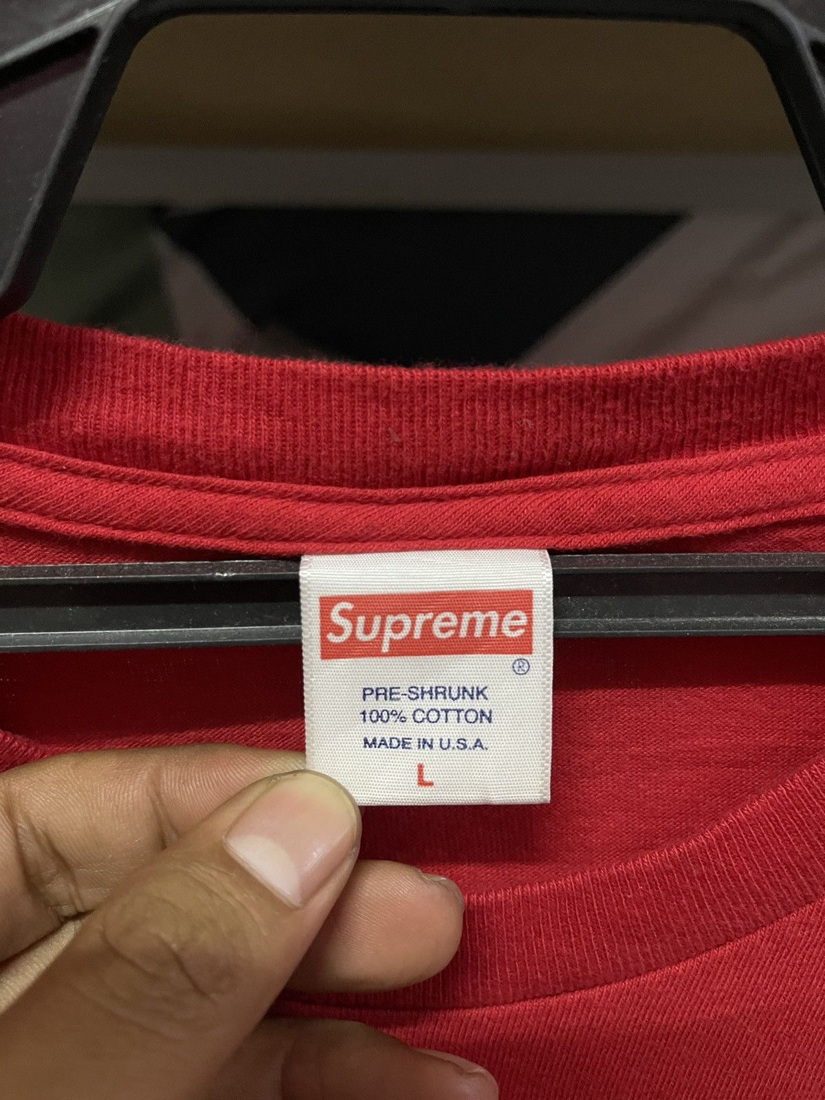 Supreme Supreme Automatic Tee Red Men's - SS17🔥🔥🔥 Size US L / EU 52-54 / 3 - 2 Thumbnail