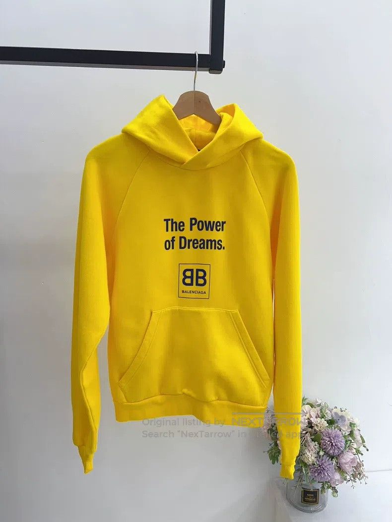 Balenciaga Balenciaga Yellow Hooded Sweatshirt Size US XS / EU 42 / 0 - 1 Thumbnail