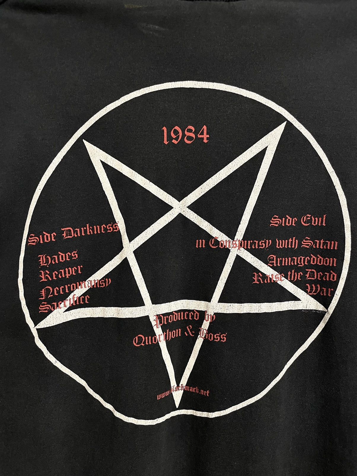 Band Tees Vintage 00s Bathory Goat Black Metal Band Faded T-Shirt Size US XL / EU 56 / 4 - 15 Thumbnail