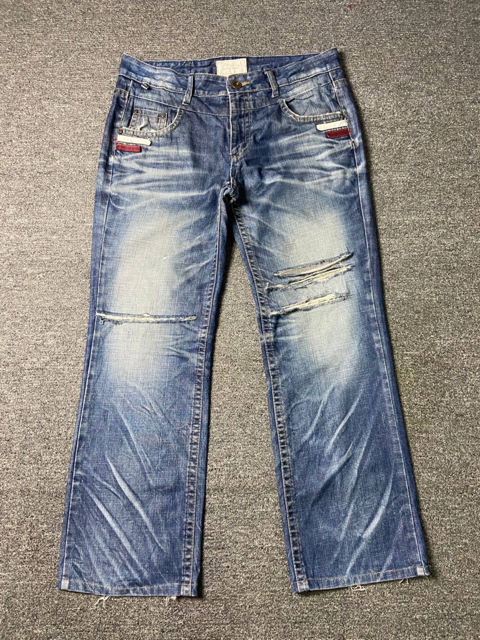 Hysteric Glamour × Japanese Brand × Vintage Vintage LOLITA JEANS Distressed Flared Jeans (132) Size US 36 / EU 52 - 1 Thumbnail