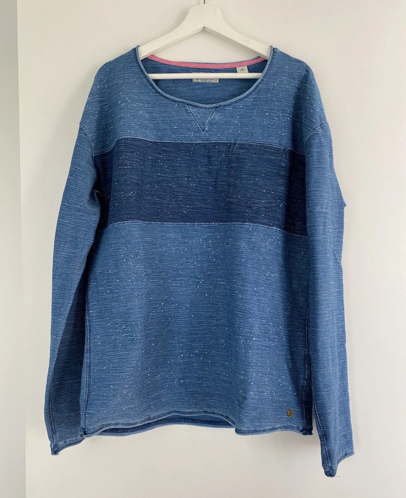 Scotch & Soda Blue speckled, thick linen blend with dark blue stripe Size US XL / EU 56 / 4 - 1 Preview