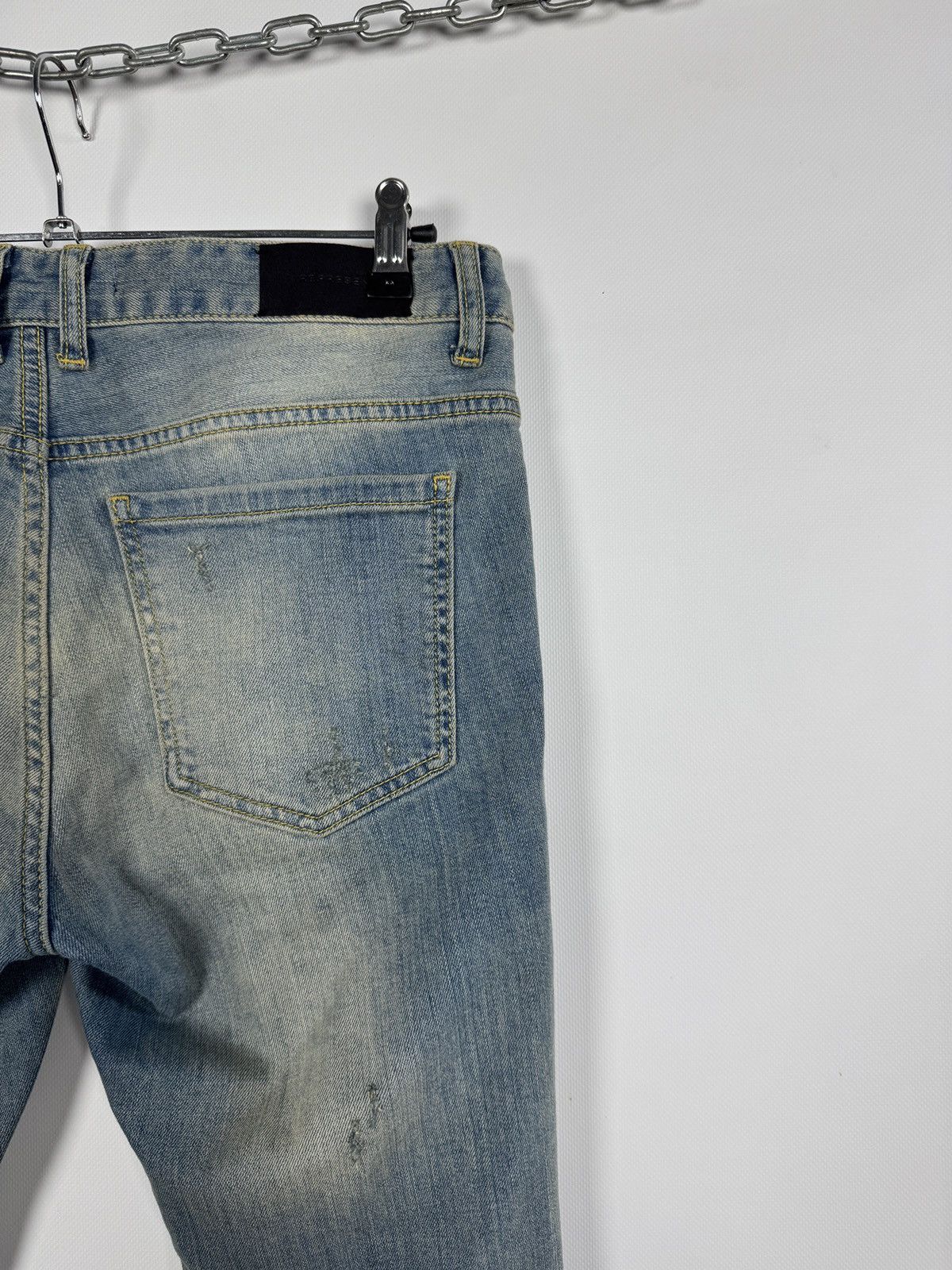 Represent Clo. Represent Destroyer Indigo Skinny Jeans Distressed Denim 30 Size US 30 / EU 46 - 13 Thumbnail