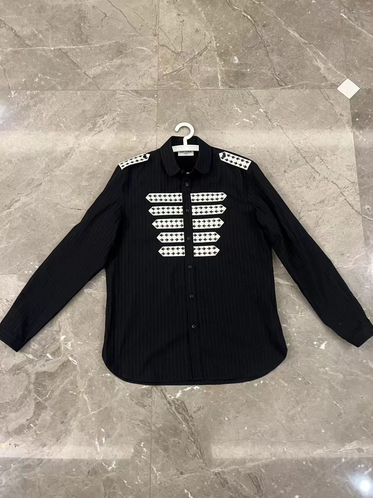 Saint Laurent Paris Saint Laurent Court Style Black Shirt Size US M / EU 48-50 / 2 - 1 Thumbnail