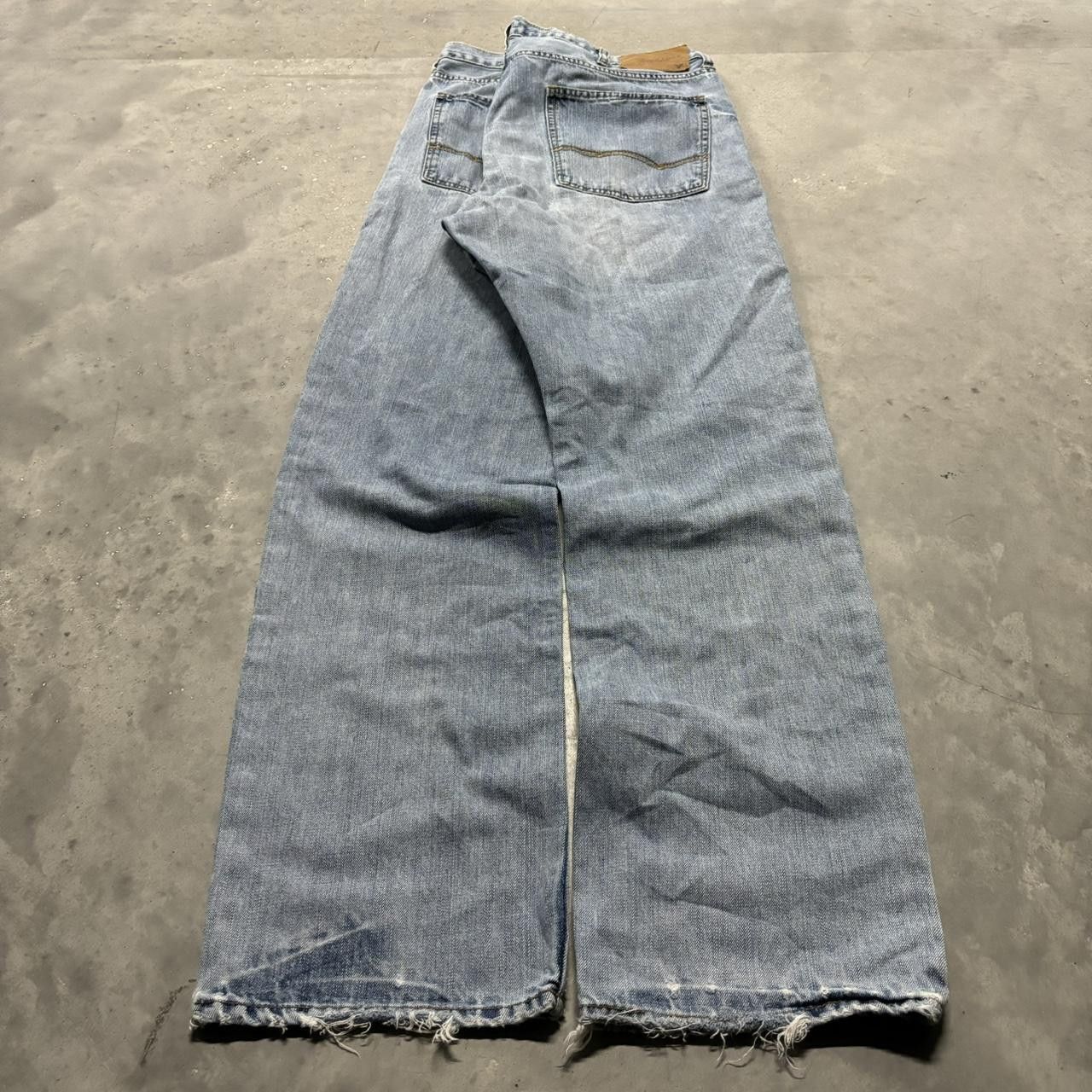 Japanese Brand × Vintage Crazy Vintage Y2K/2000s Faded Light Wash Skater Denim Jeans! Size US 38 / EU 54 - 4 Thumbnail