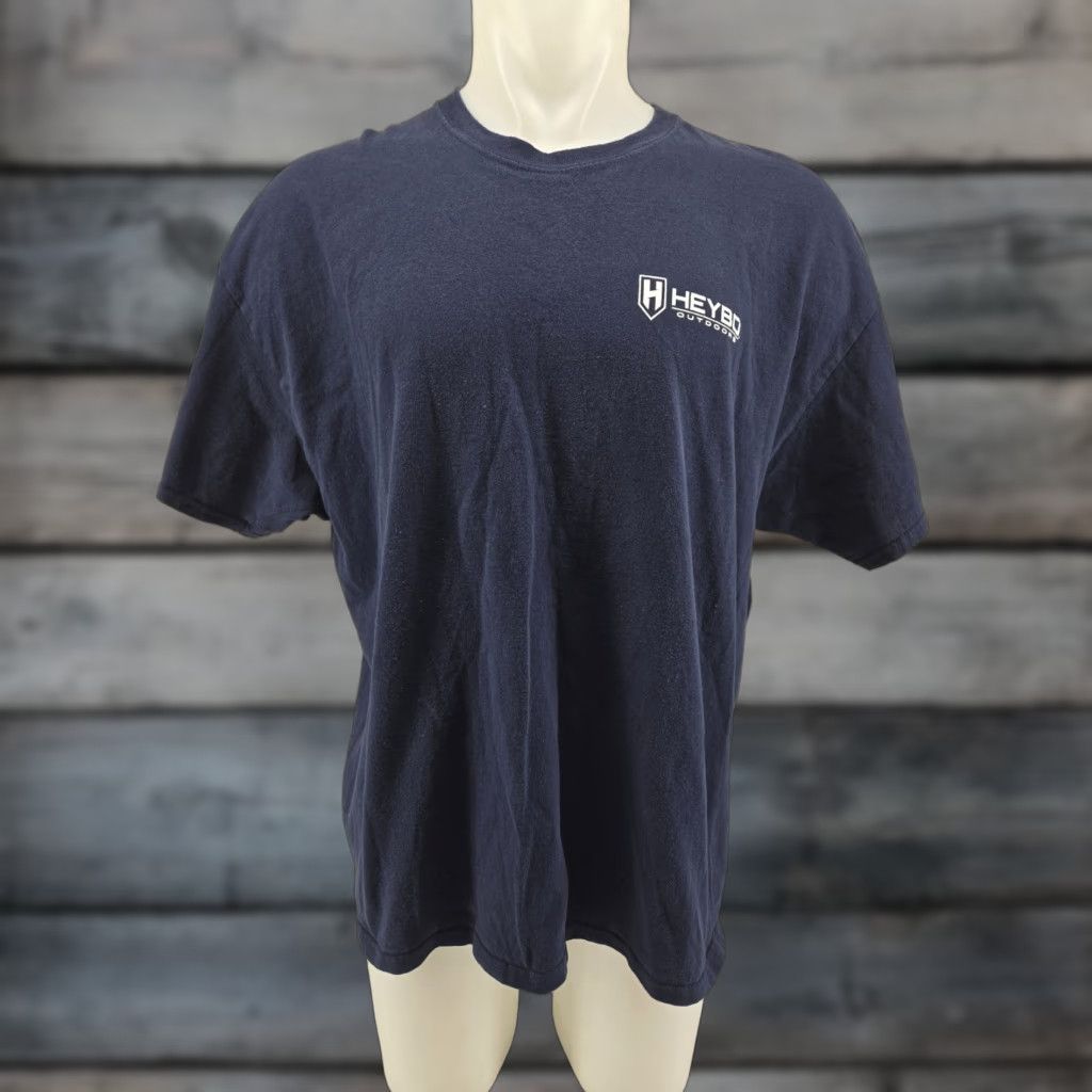 Stampd Heybo Outdoors Navy Blue Dog Duck Stamp Graphic Short Sleeve T Shirt Mens 2XL Size US XXL / EU 58 / 5 - 1 Thumbnail