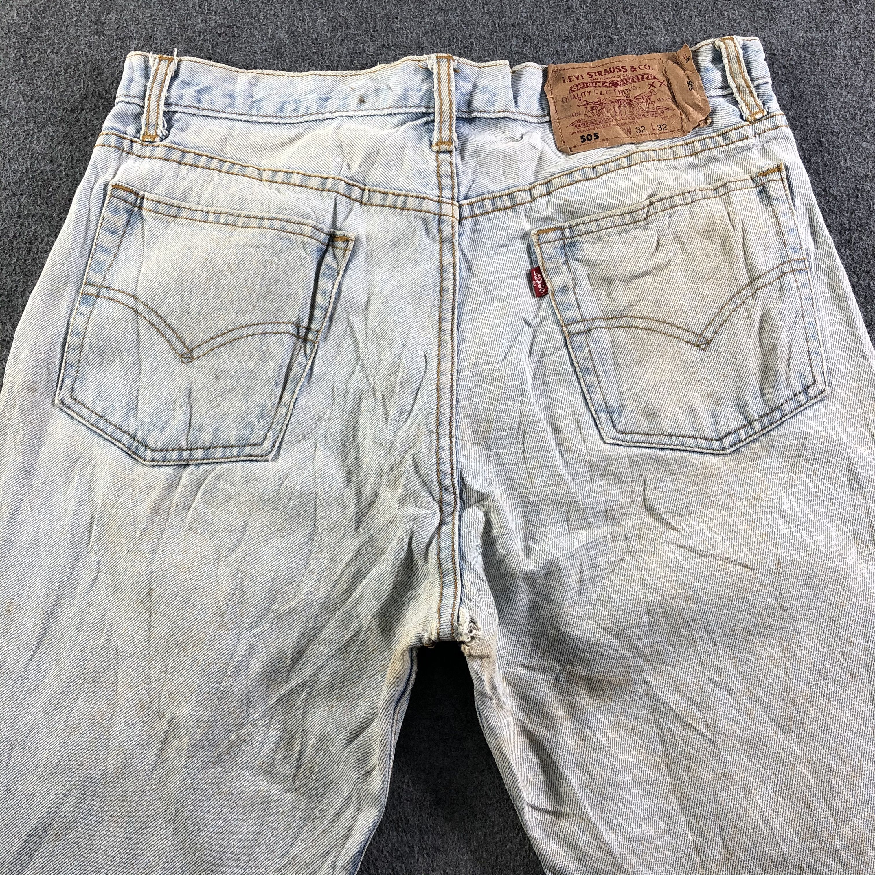 Levi's Vintage Light Wash Levis 505 Jeans-J3576 Size US 32 / EU 48 - 4 Thumbnail
