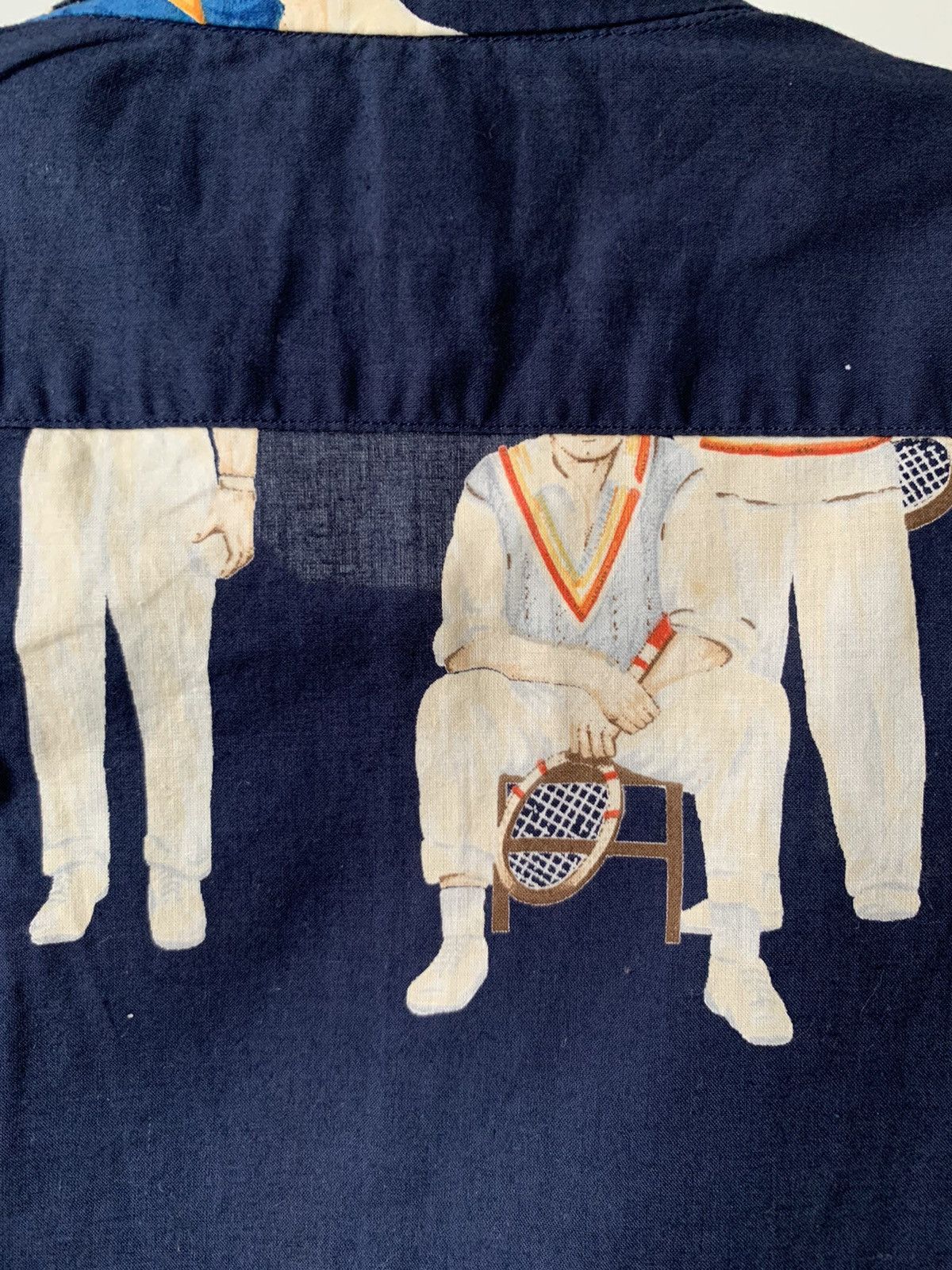 Polo Ralph Lauren Vintage Rare 90s Polo Tennis Overprint Button Ups Shirt Size US M / EU 48-50 / 2 - 16 Thumbnail