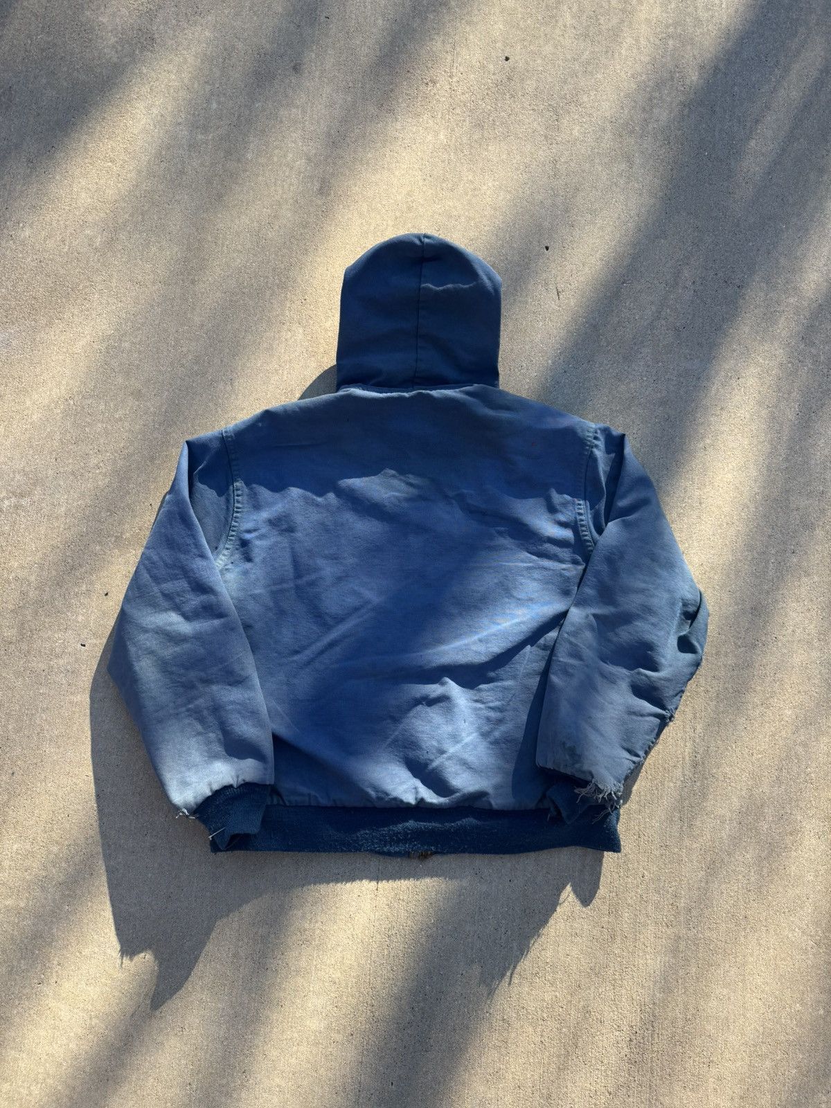 Carhartt 90s Carhartt Thermal Lined Sun Faded Blue Jacket With Hood Size US M / EU 48-50 / 2 - 7 Thumbnail