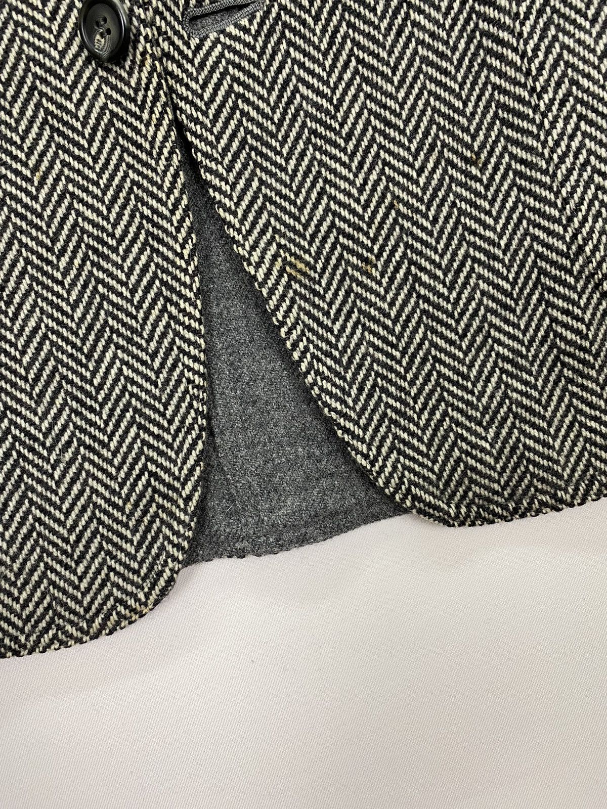 Designer × Lanvin × Vintage Lanvin Paris Dirty Herringbone Twill Wool Jacket Size US S / EU 44-46 / 1 - 12 Thumbnail