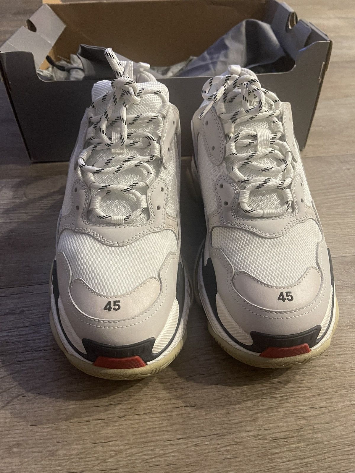 Balenciaga Balenciaga Triple S sneaker 'White Black Red' Size US 12 / EU 45 - 2 Thumbnail