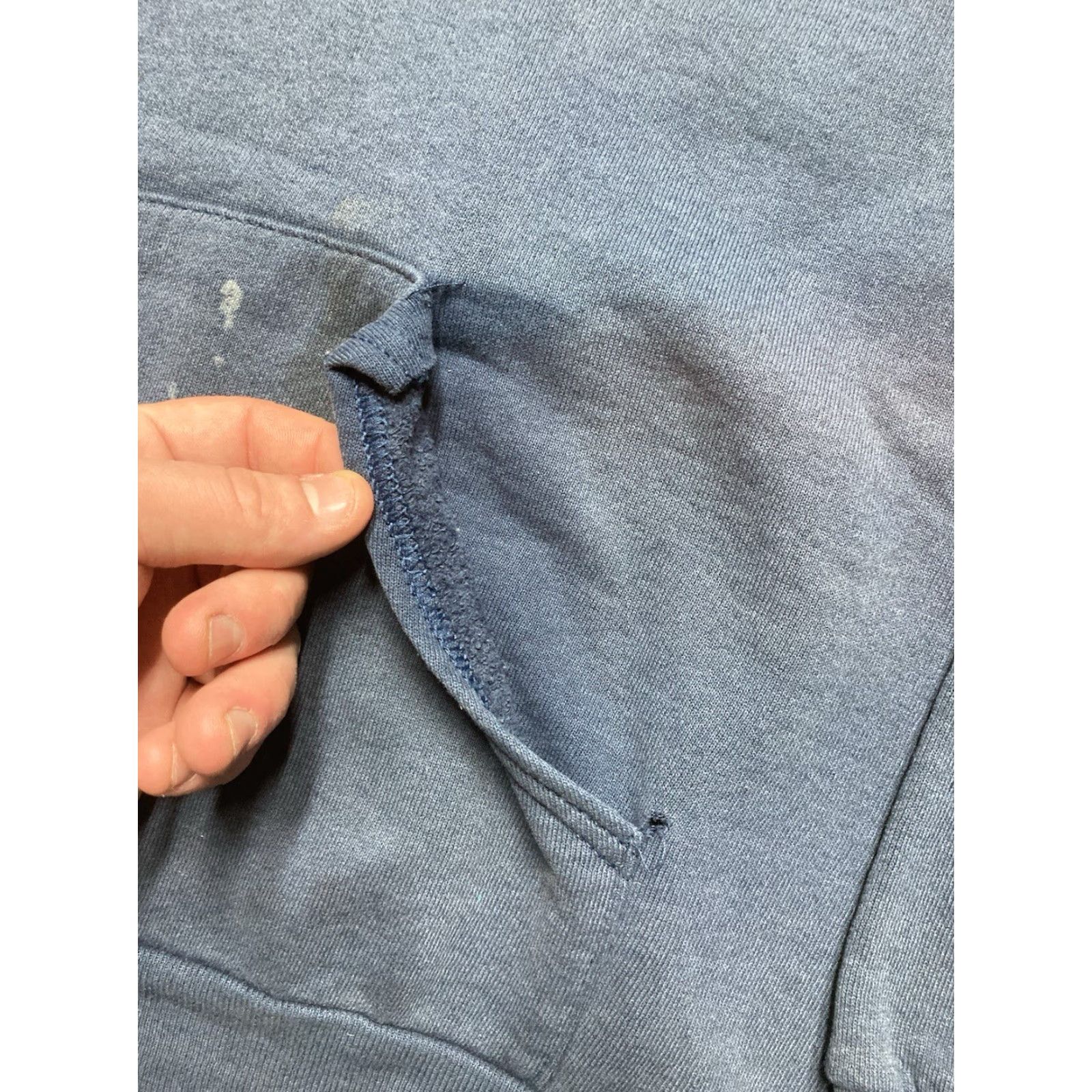 Fruit Of The Loom VINTAGE 80s 90s Fruit of the Loom Hoodie Logo Pullover Navy Blue M Men Size US M / EU 48-50 / 2 - 4 Thumbnail