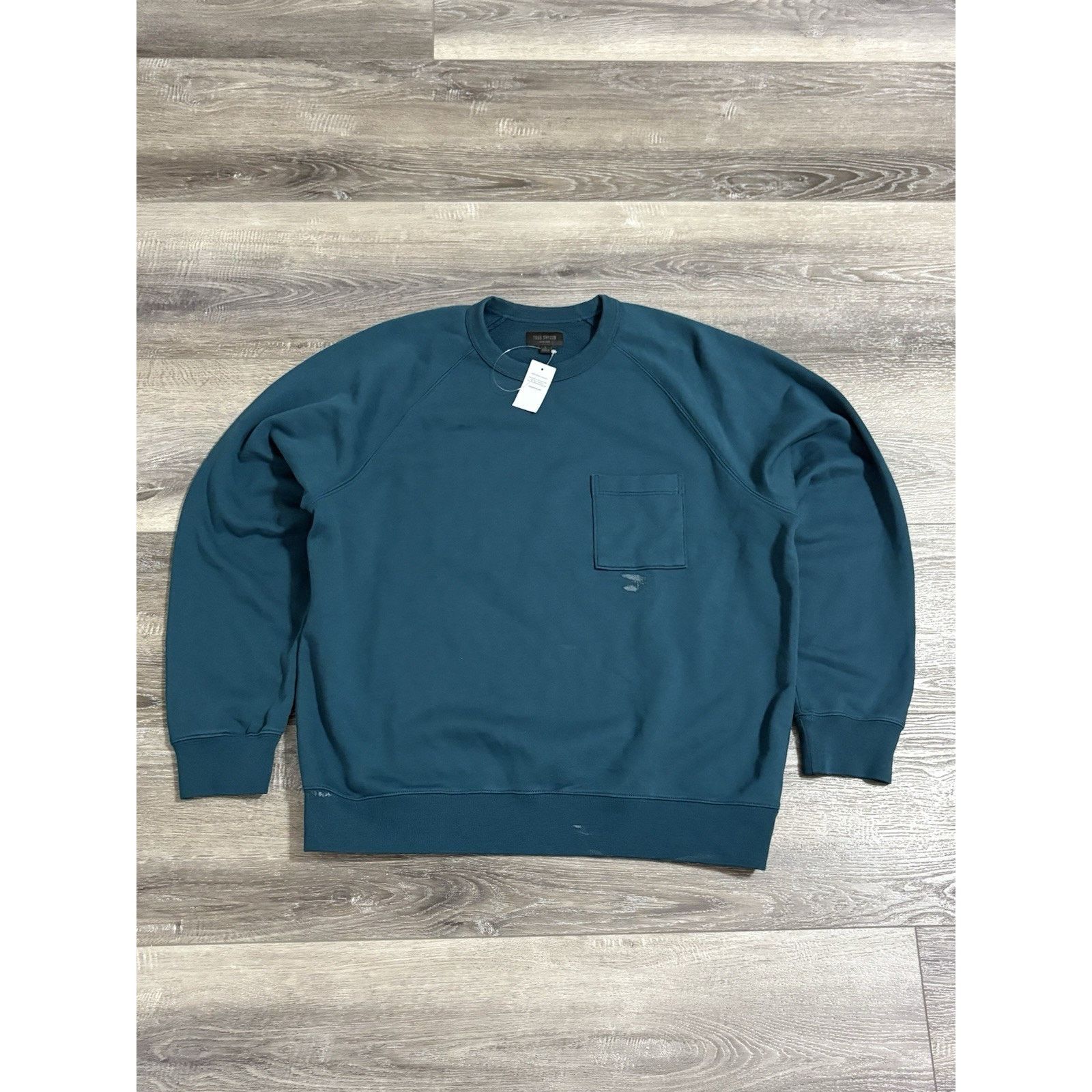 Todd Snyder Todd Snyder Dark Teal Pocket Crewneck Sweater NWT Mens Large Size US L / EU 52-54 / 3 - 1 Thumbnail