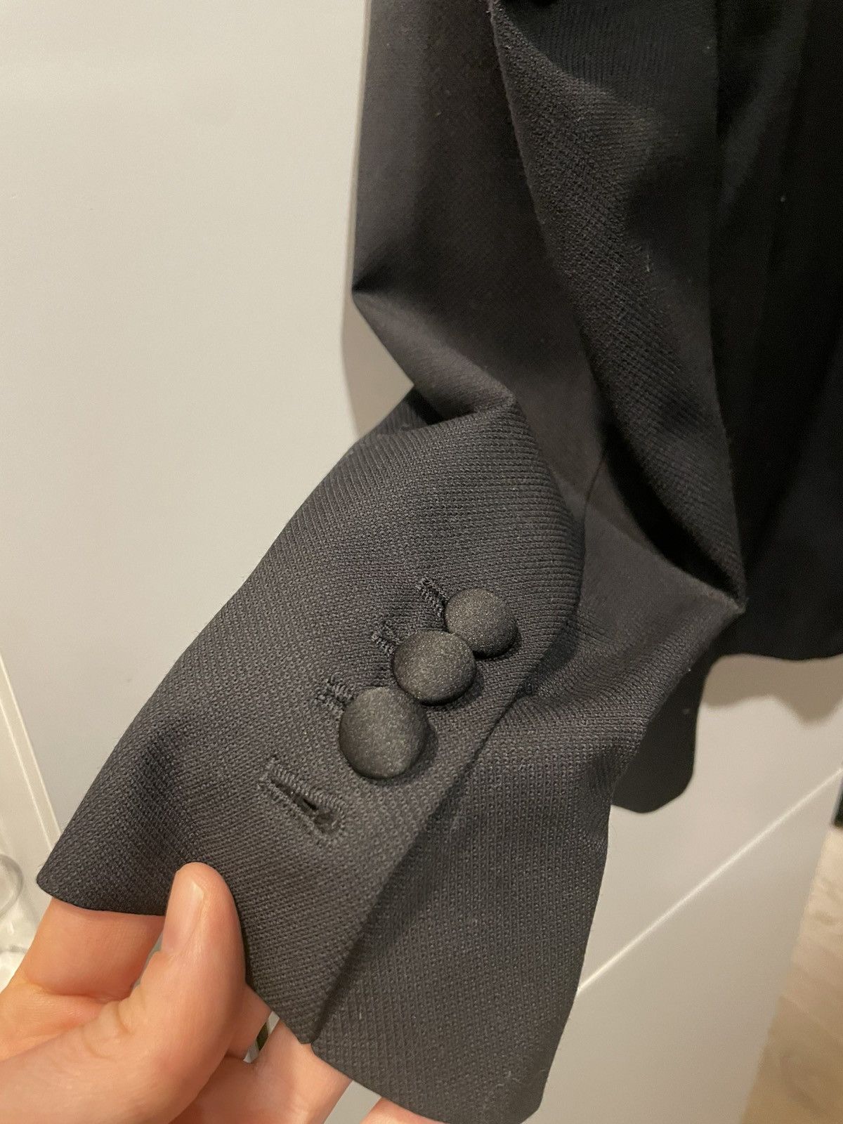 AMI Black Jacquard Tuxedo Blazer Size 40R - 3 Thumbnail