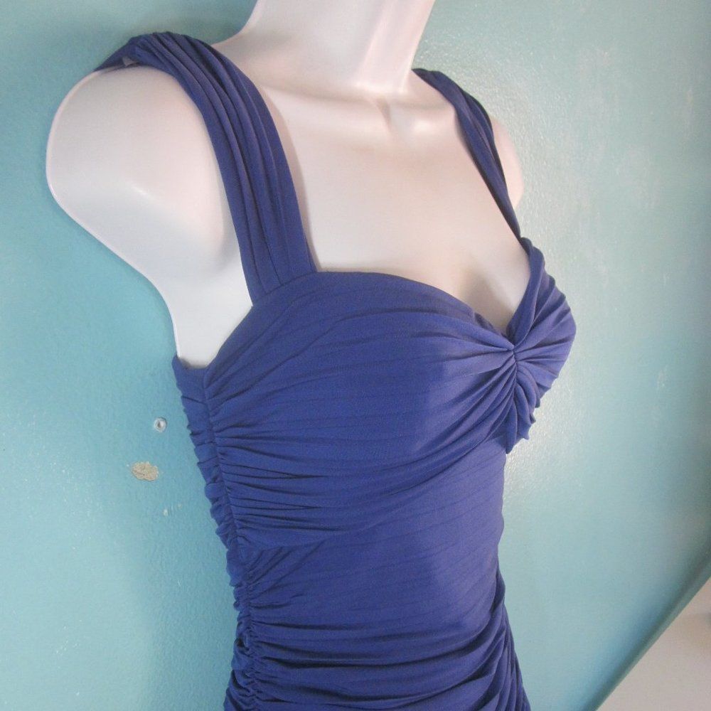 Nicole Miller Nicole Miller Blue Ruched Bodycon Dress Size 2 Vintage 80's Size XS / US 0-2 / IT 36-38 - 5 Thumbnail