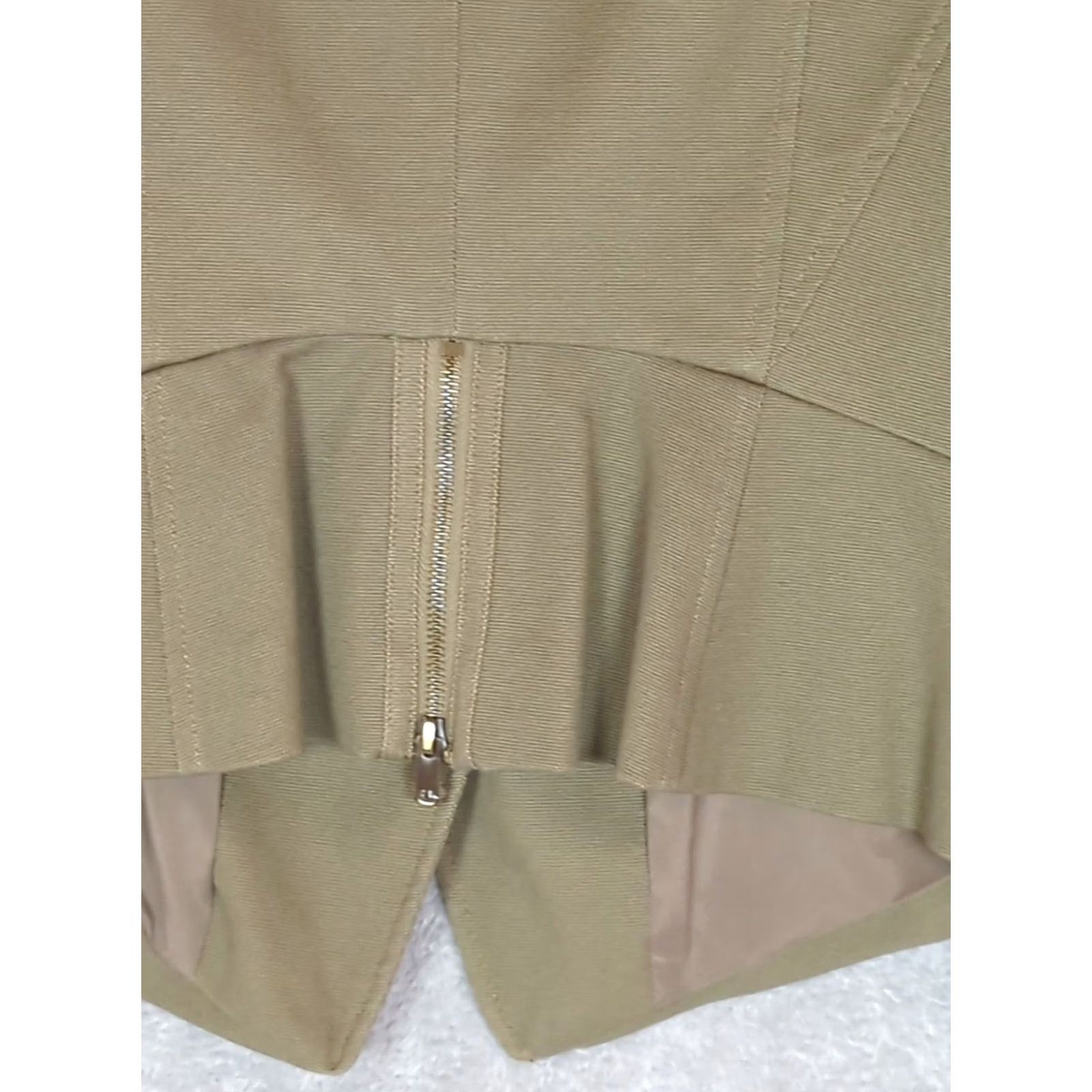 Ann Taylor Ann Taylor Womens Jacket Moto Crop Green Canvas Asymmetrical Zip Modern Jacket, 6, Regular, Green, Women, Jacket Size M / US 6-8 / IT 42-44 - 6 Thumbnail