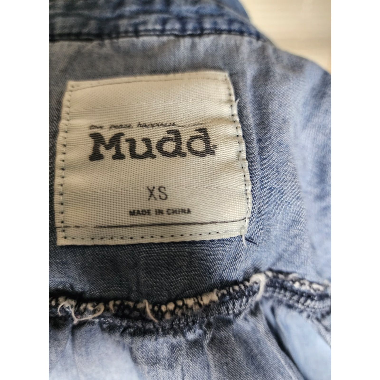 Denime VINTAGE Mudd Denim Vest Shirt Teens XS Blue Halloween Distressed 90s Halloween Theme Mens/Womens? Size XS / US 0-2 / IT 36-38 - 4 Thumbnail