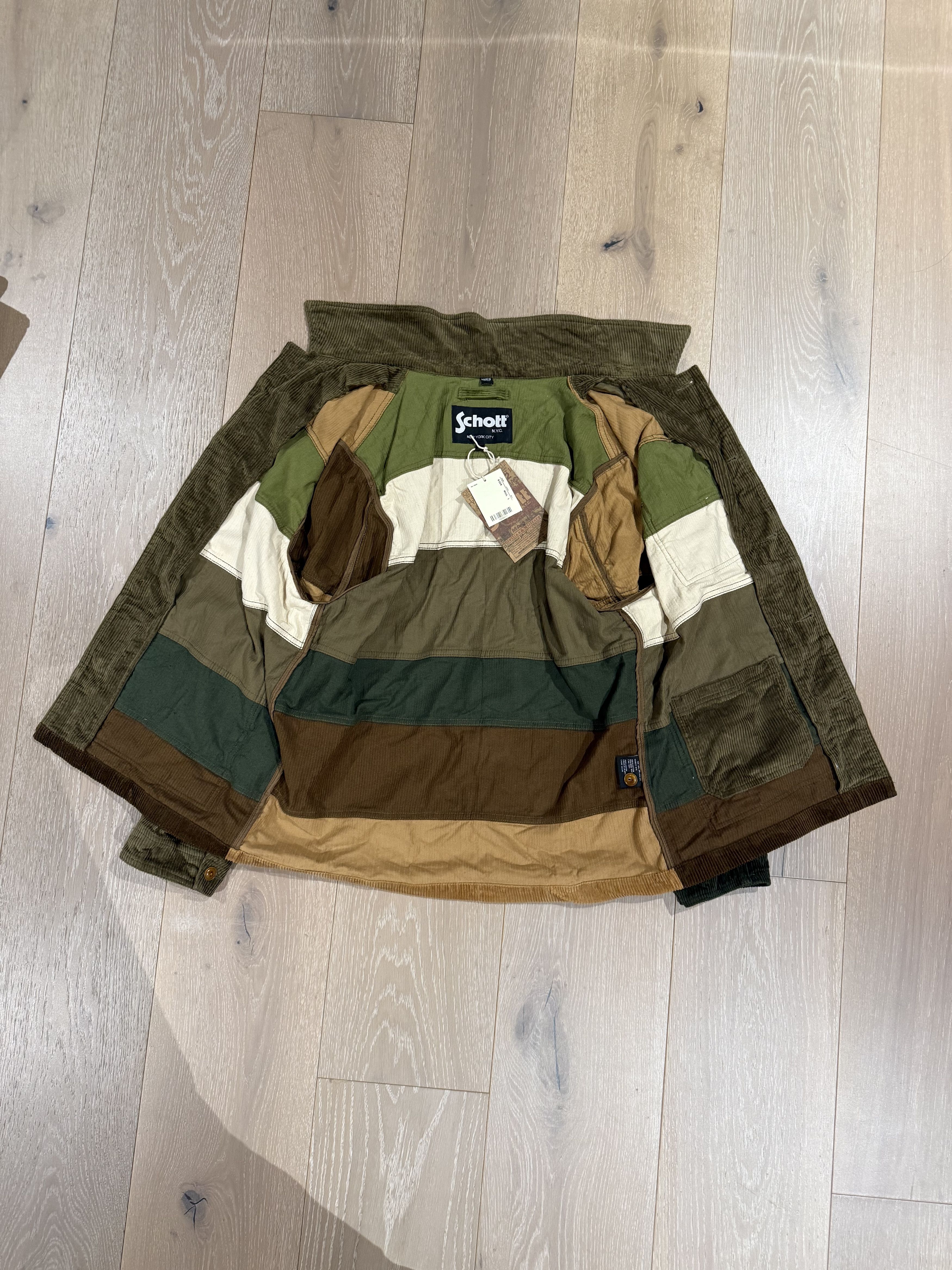 Schott 💚 Schott NYC Corduroy Patchwork Jacket Large NEW Size US L / EU 52-54 / 3 - 10 Thumbnail