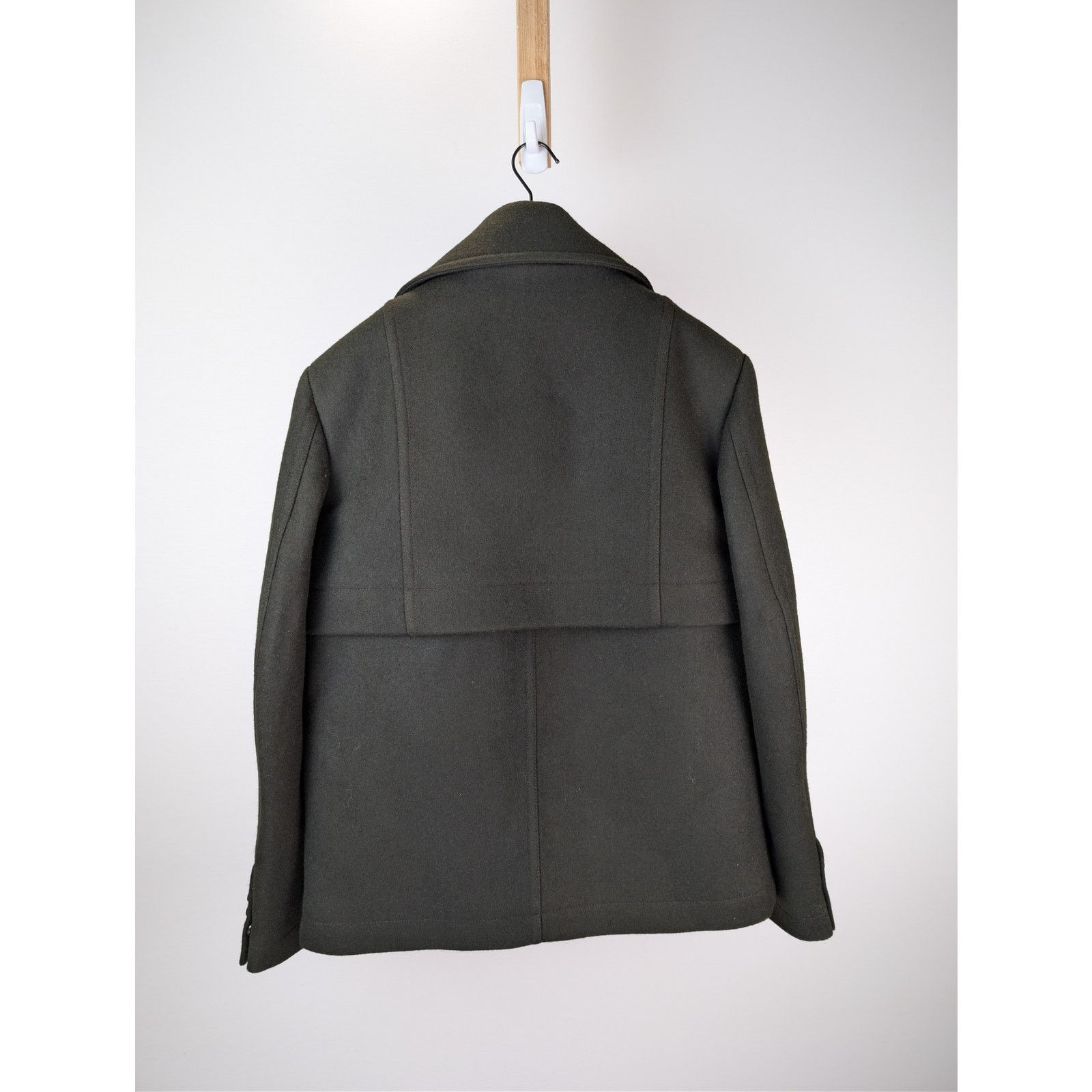 Bottega Veneta o1rshd1 Short Wool Felt Coat in Military Dark Green / Kale Size US M / EU 48-50 / 2 - 12 Thumbnail