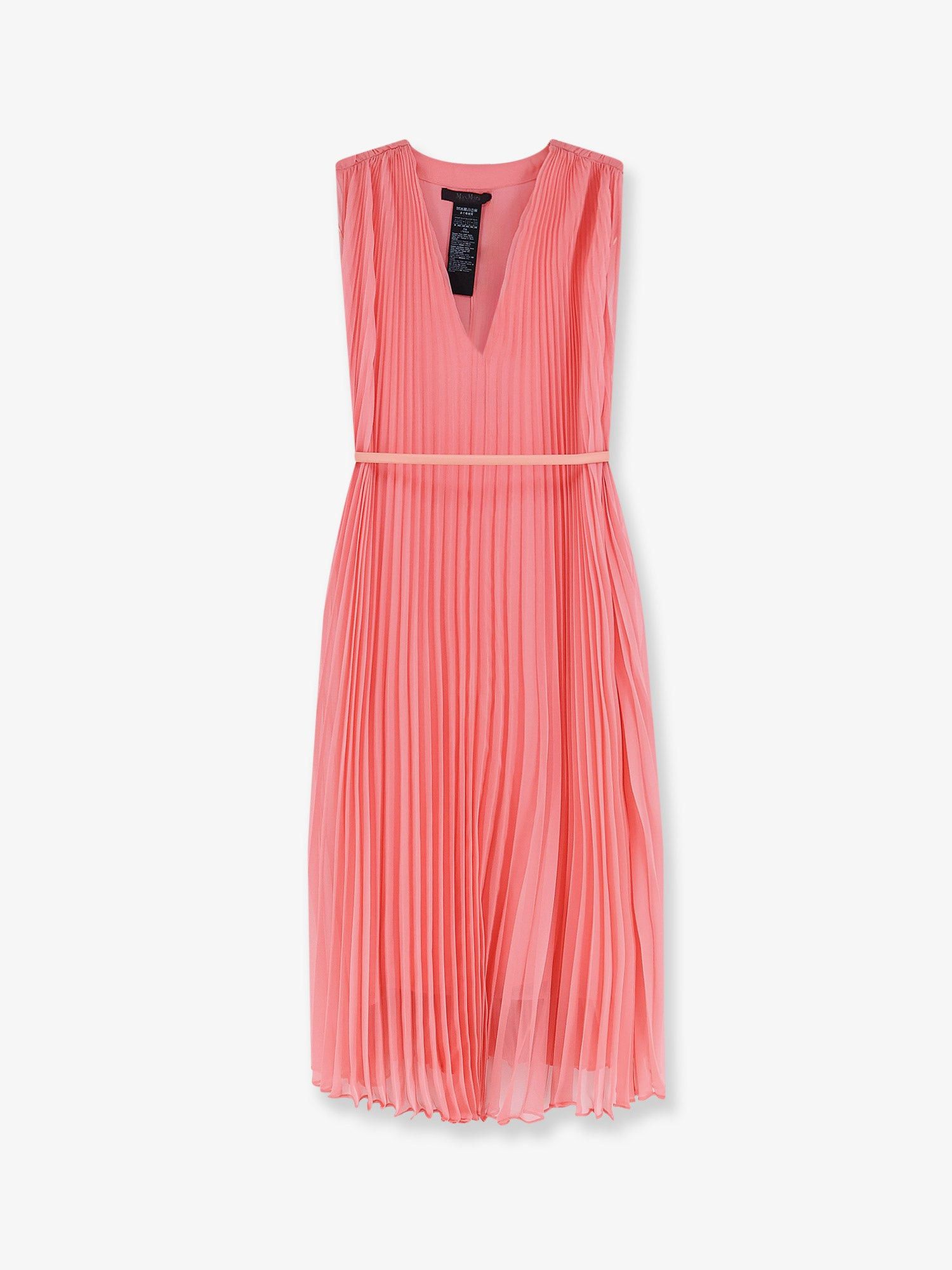 Max Mara Mxecapsula Long Dress With Belt Size L / US 10 / IT 46 - 1 Thumbnail