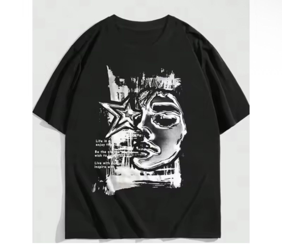 Other Streetwear Vintage Girl Face Star Print T-Shirt Punk Size US S / EU 44-46 / 1 - 1 Thumbnail