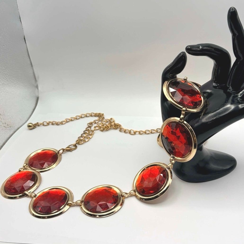 Other Red & Gold Circular Metal Belt Size ONE SIZE - 1 Thumbnail
