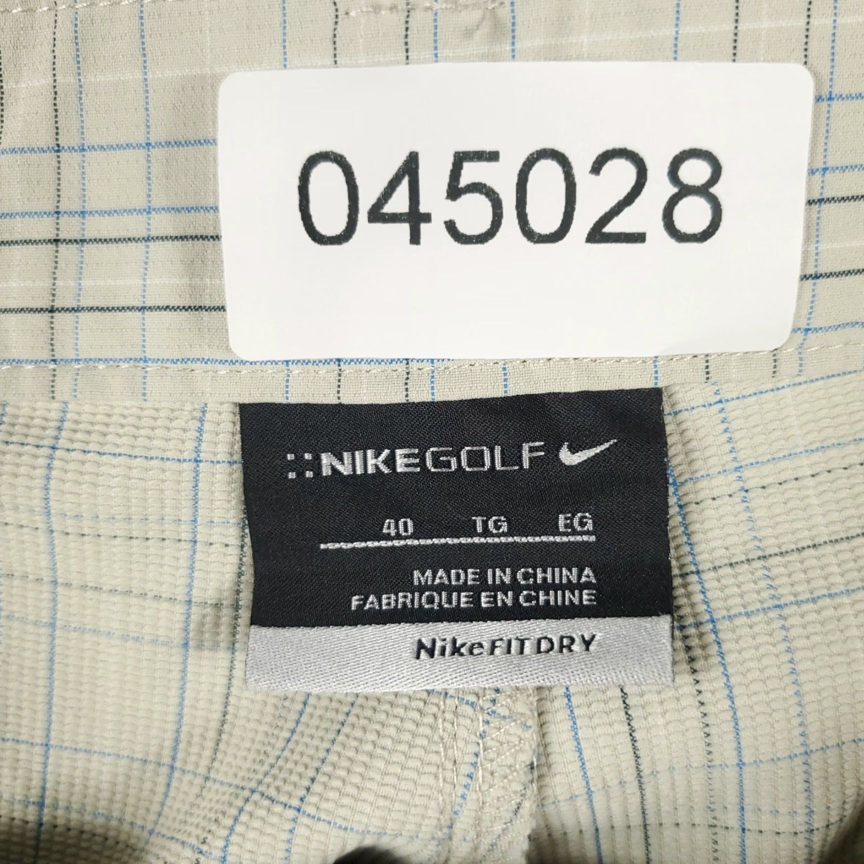 Nike Nike Shorts Mens 40 Beige Plaid Dri Fit Flat Front Chino Casual Golf Nike Logo Belt Loops Regular Size 40 Mens Brown Beige Plaid Chino Shorts Size US 40 / EU 56 - 8 Thumbnail
