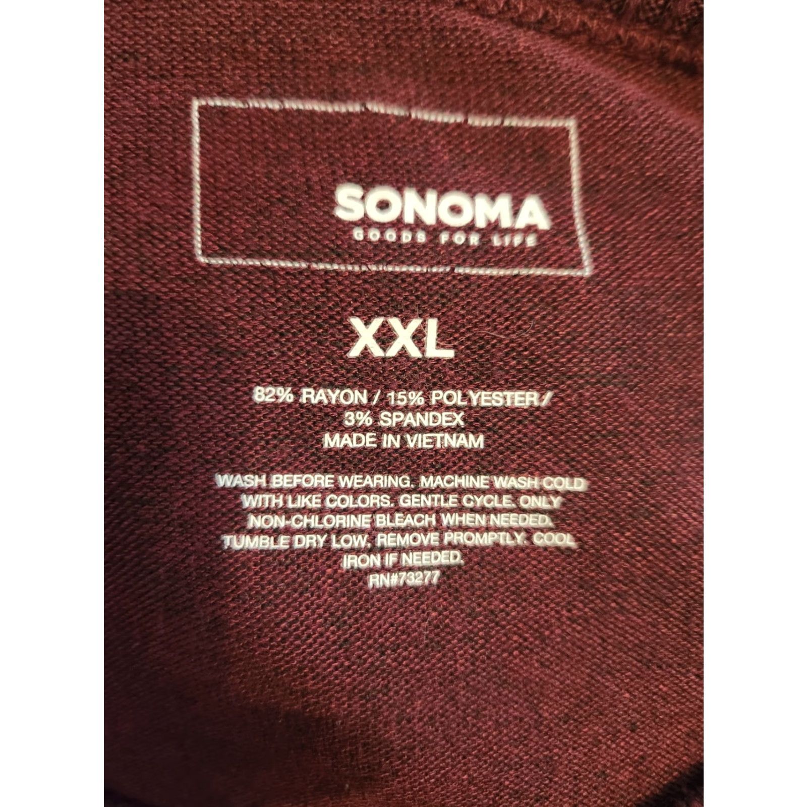 Pinko Sonoma Burgundy Pink Striped Stretch Sweater Top 2X Womens Pullover Round Neck Long Sleeve Casual Travel Knit Size XXL / US 16-18 / IT 52-54 - 5 Thumbnail