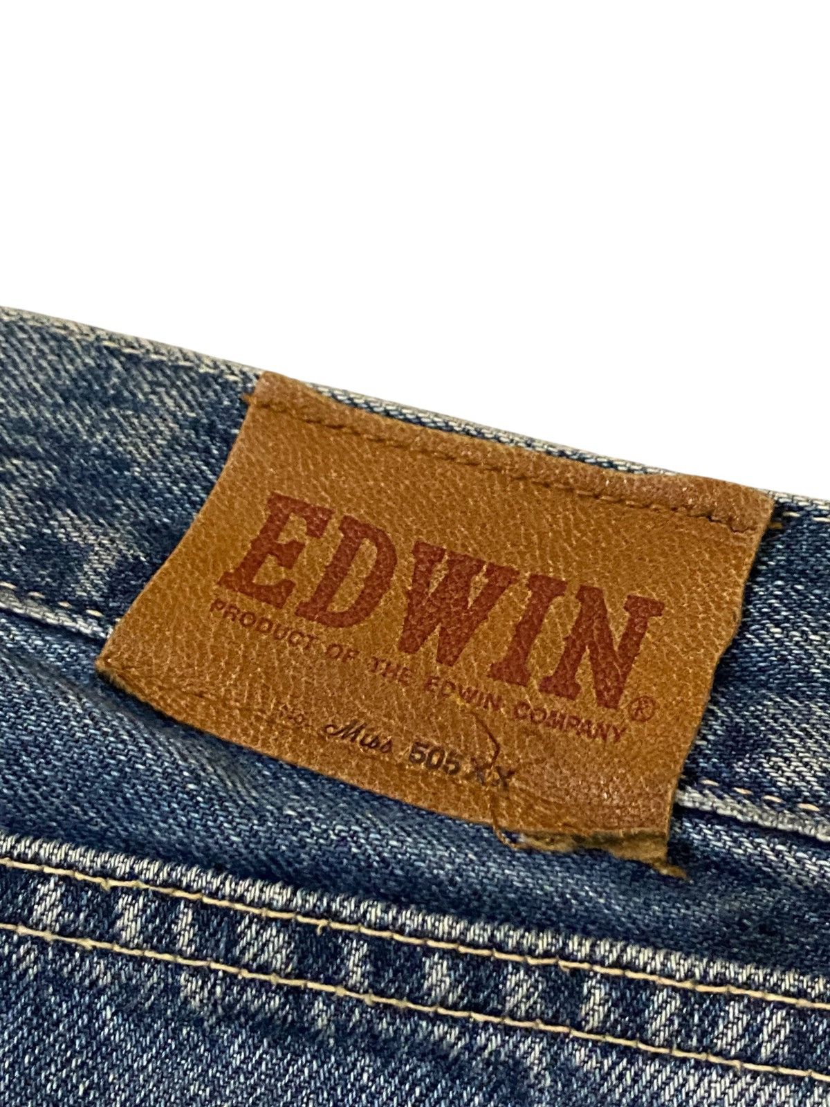 Edwin 00s EDWIN SELVEDGE Miss 505 Blue Rust Distressed Denim Jeans Size US 32 / EU 48 - 16 Thumbnail