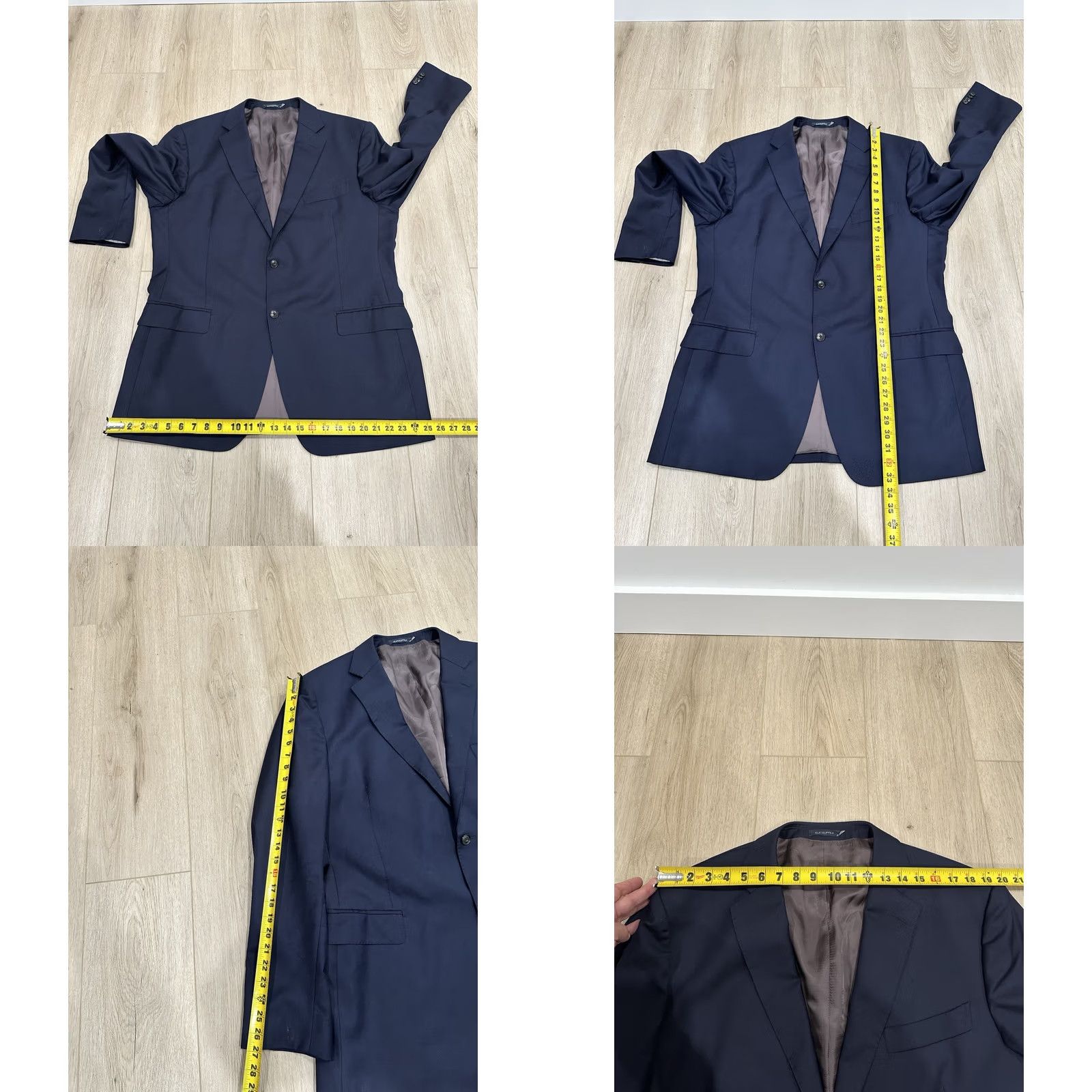 Apolis VINTAGE Napoli Blazer Men 50 Navy Blue Solid Notch 2-Button 4-Button Sleeve Wool Blazer Size 50R - 8 Thumbnail