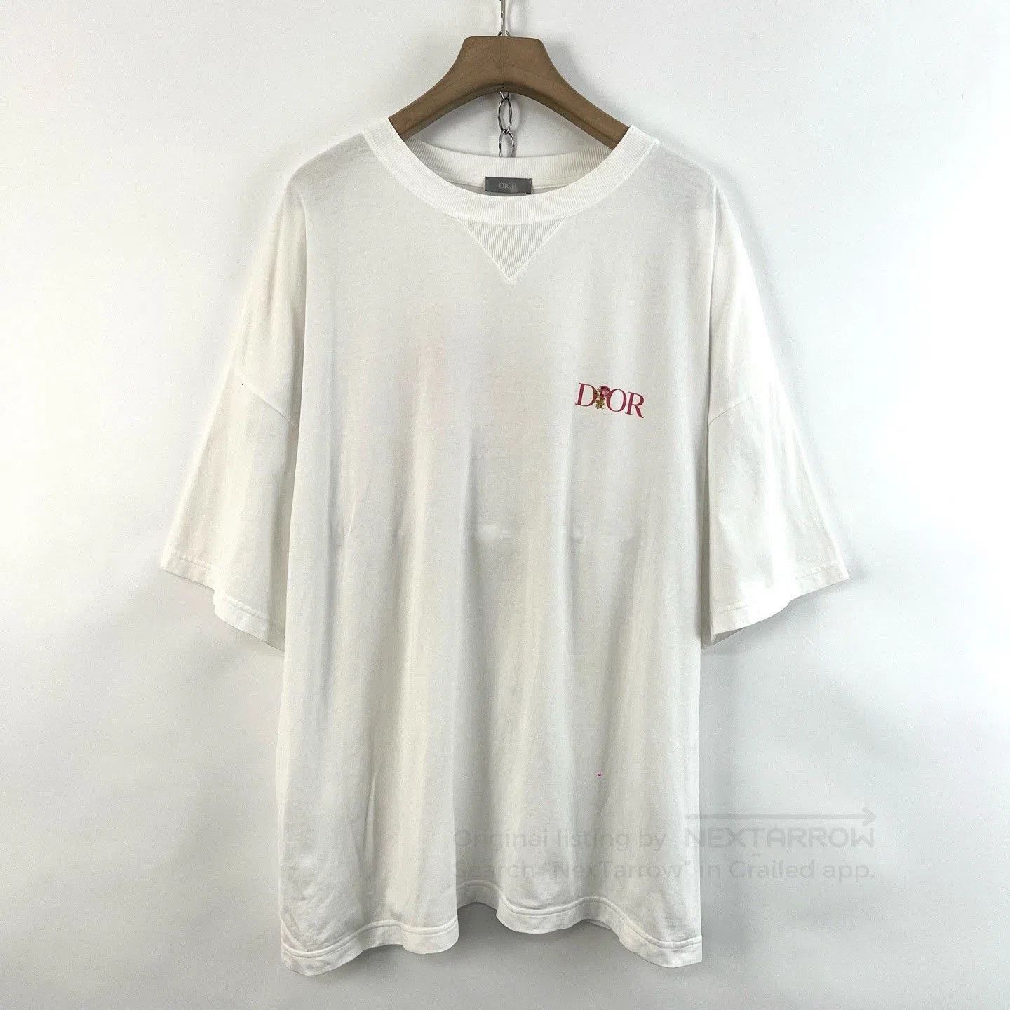 Dior Dior White Rose Embroidered Short Sleeve. Size XXL / US 16-18 / IT 52-54 - 1 Thumbnail