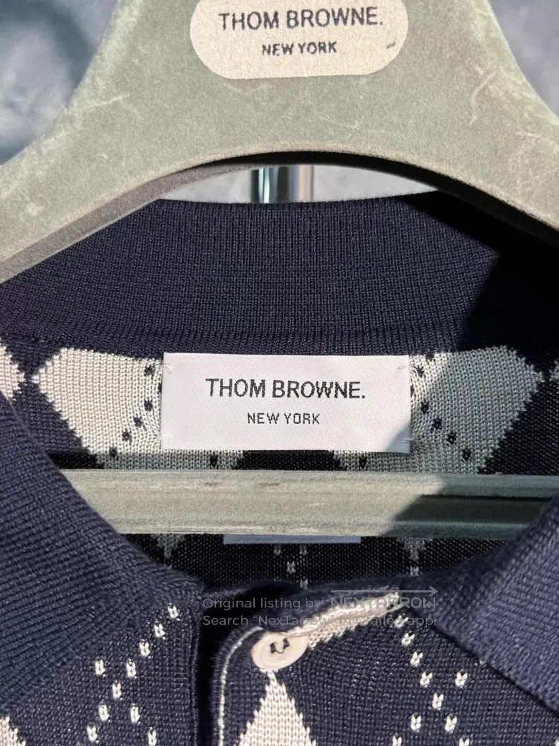 Thom Browne Thom Browne Navy Blue and White Diamond Pattern Men's Shor Size US M / EU 48-50 / 2 - 3 Thumbnail