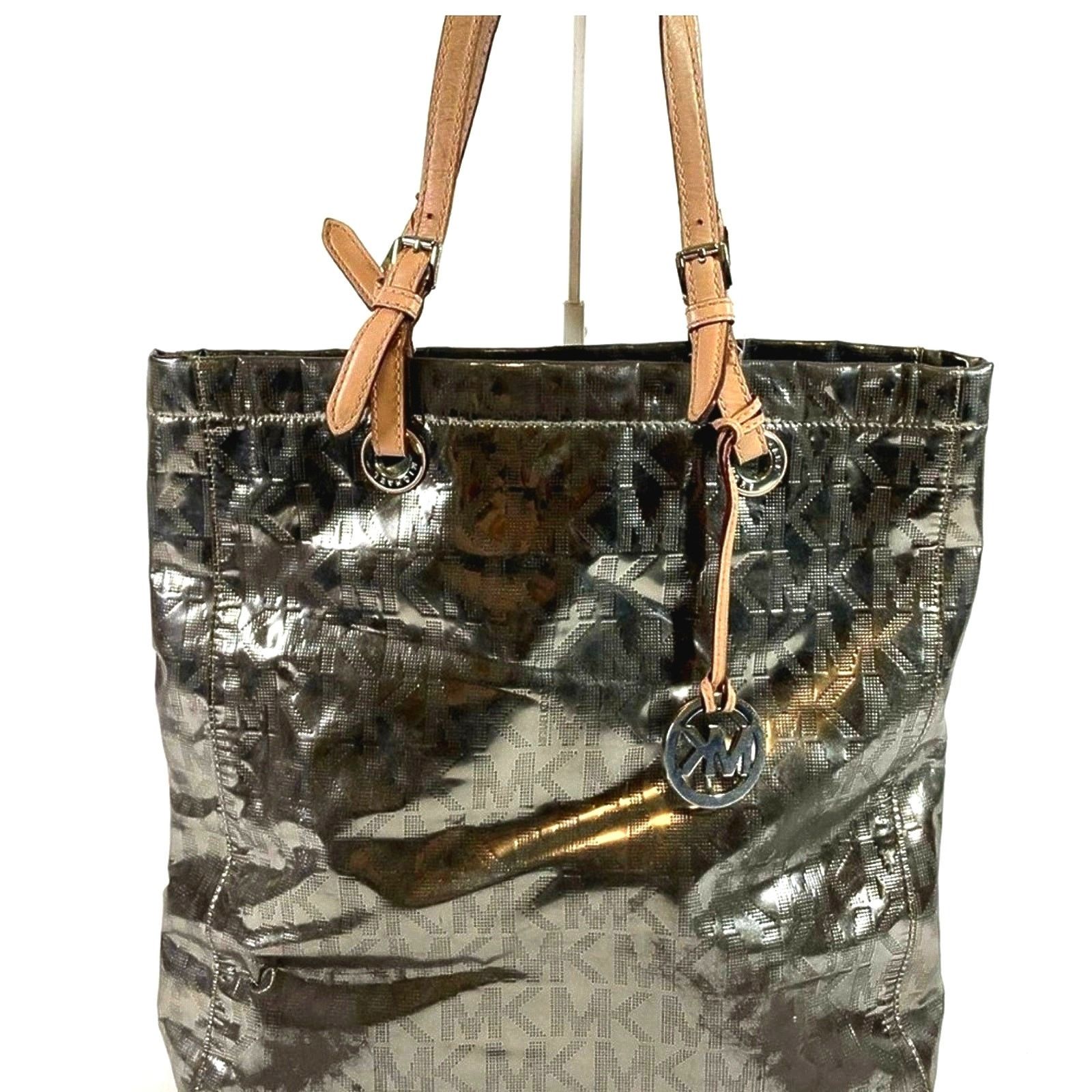 Michael Kors Michael Kors Metallic Mirror PVC Leather North South Tote Size ONE SIZE - 2 Thumbnail
