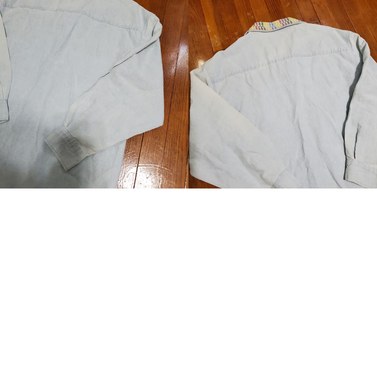 Vintage VINTAGE Cambridge Country Store Women Sz 12 Blue Linen Blend Shirt Southwestern Shirt Regular Womens 90s Bohemian Beige? Wait Size XL / US 12-14 / IT 48-50 - 9 Thumbnail