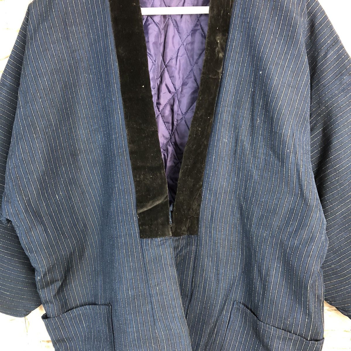 Japanese Brand Kimono vintage japan cardigan Dark Blue #A213 Size US XL / EU 56 / 4 - 5 Thumbnail