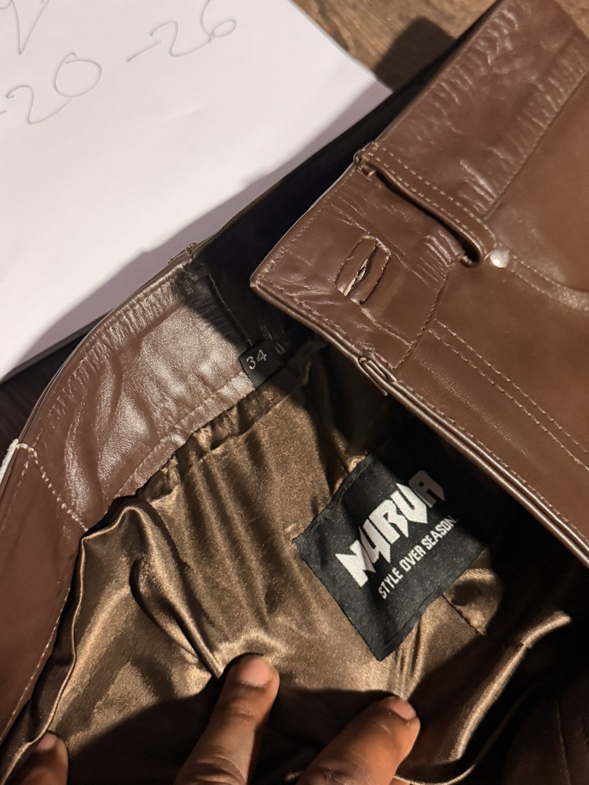 NYRVA Leather Flare Pants Size US 34 / EU 50 - 2 Thumbnail