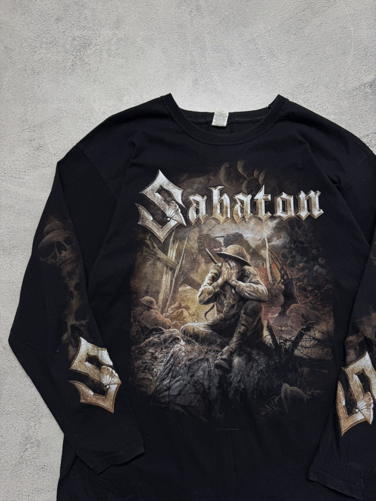 Fruit Of The Loom Vintage Y2k Sabaton Big Logo Print Size US XL / EU 56 / 4 - 8 Thumbnail