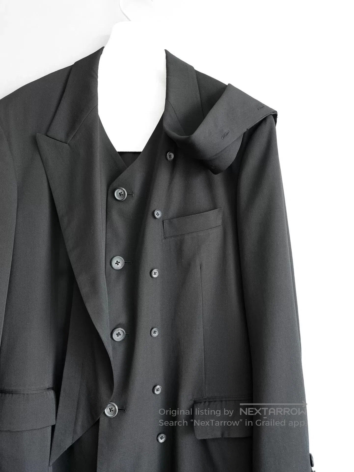 Yohji Yamamoto black layered jacket by yohji yamamoto. Size US M / EU 48-50 / 2 - 6 Thumbnail